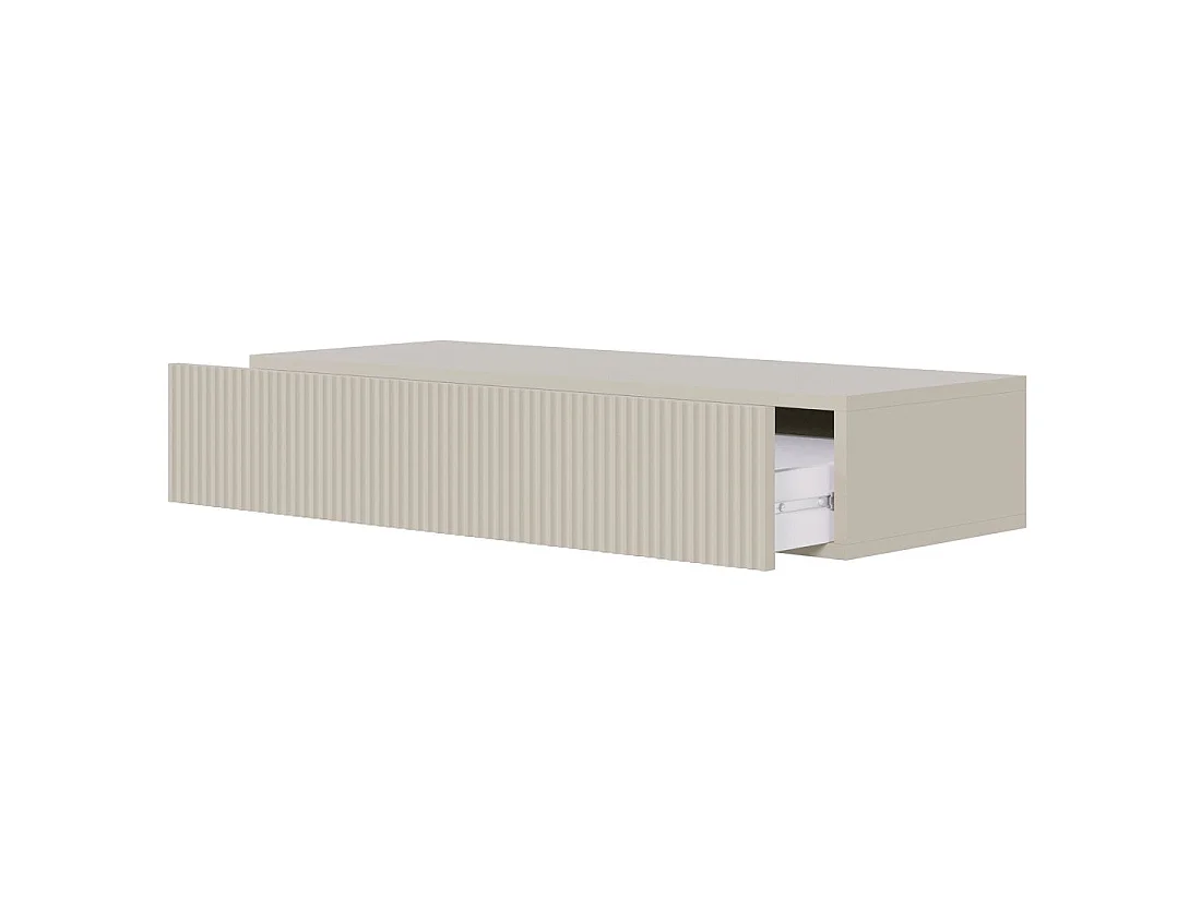 Consola flotante con cajón - Gris beige - 90 cm - VELDIO