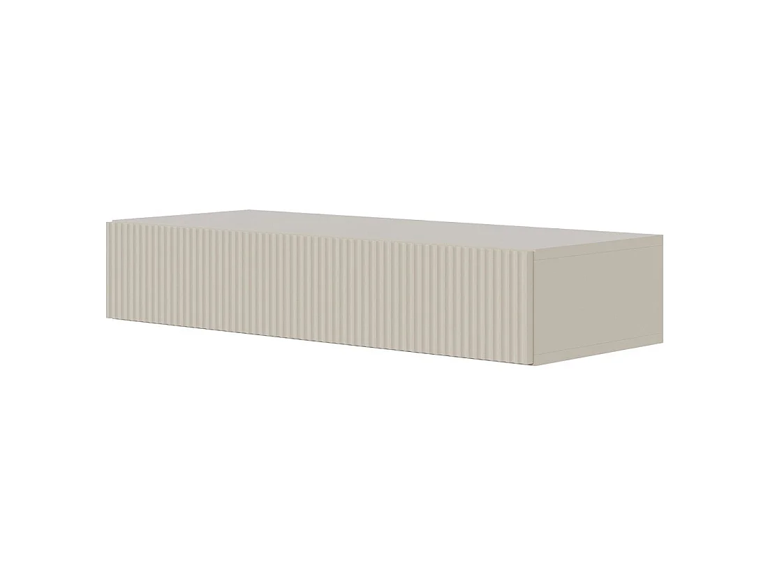 Consola flotante con cajón - Gris beige - 90 cm - VELDIO