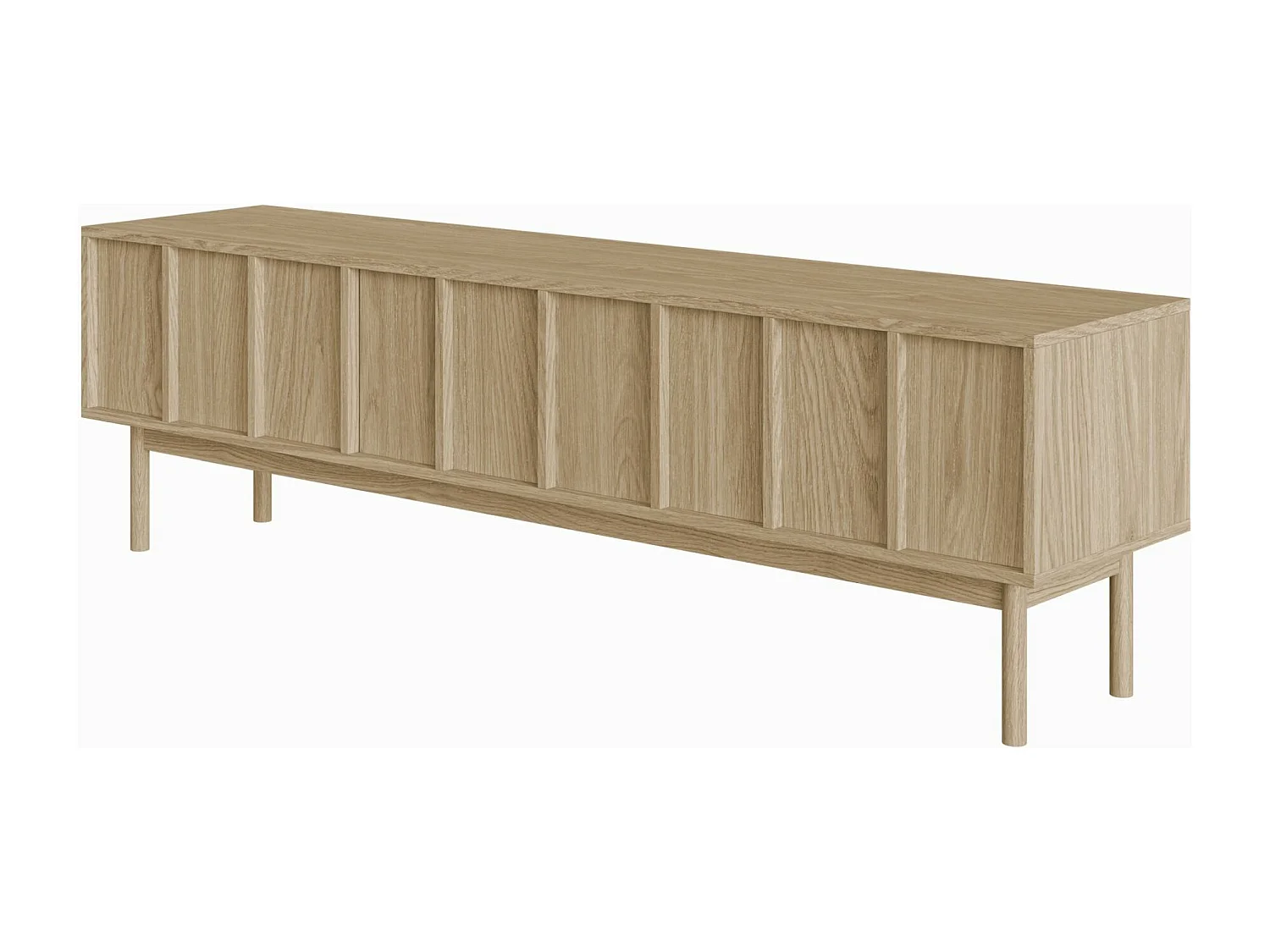 Meuble TV avec trois tiroirs - 170 cm - chêne huilé - NEKSTO