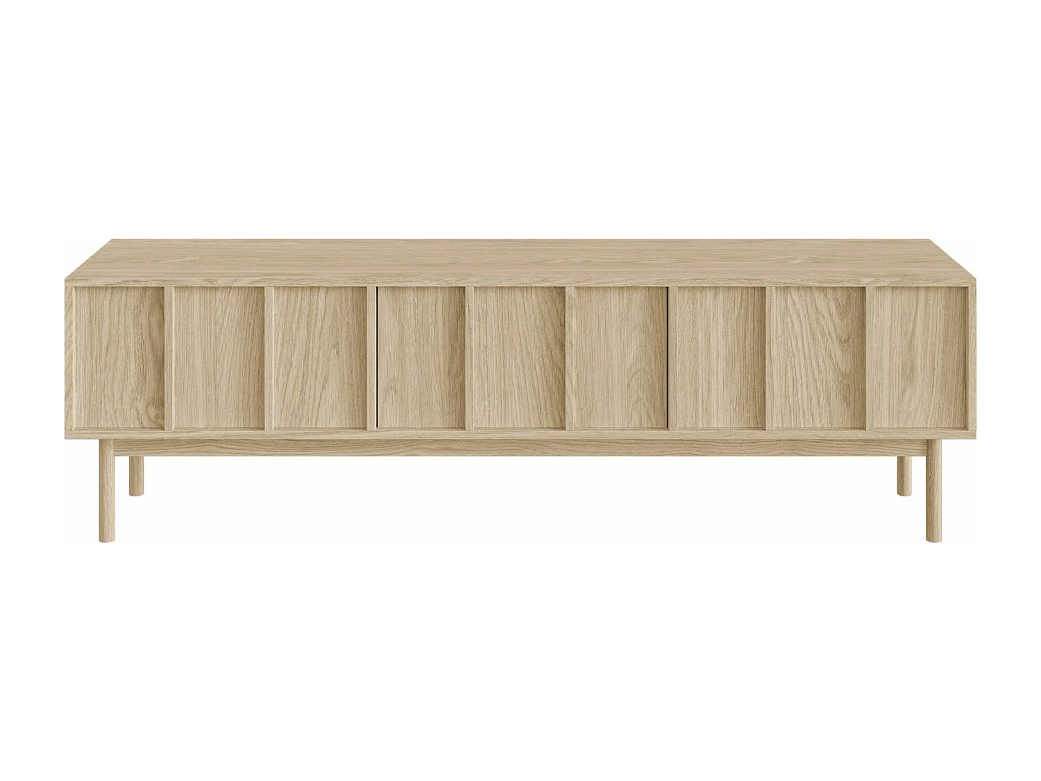 Meuble TV avec trois tiroirs - 170 cm - chêne huilé - NEKSTO