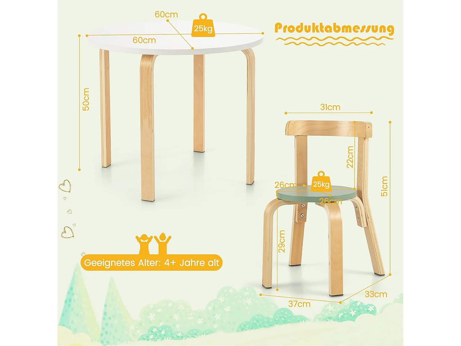 5-teiliges Kindersitzgruppe