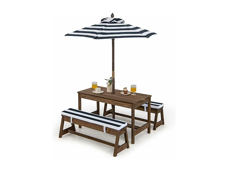 Kindersitzgruppe mit Kissen+Sonnenschirm