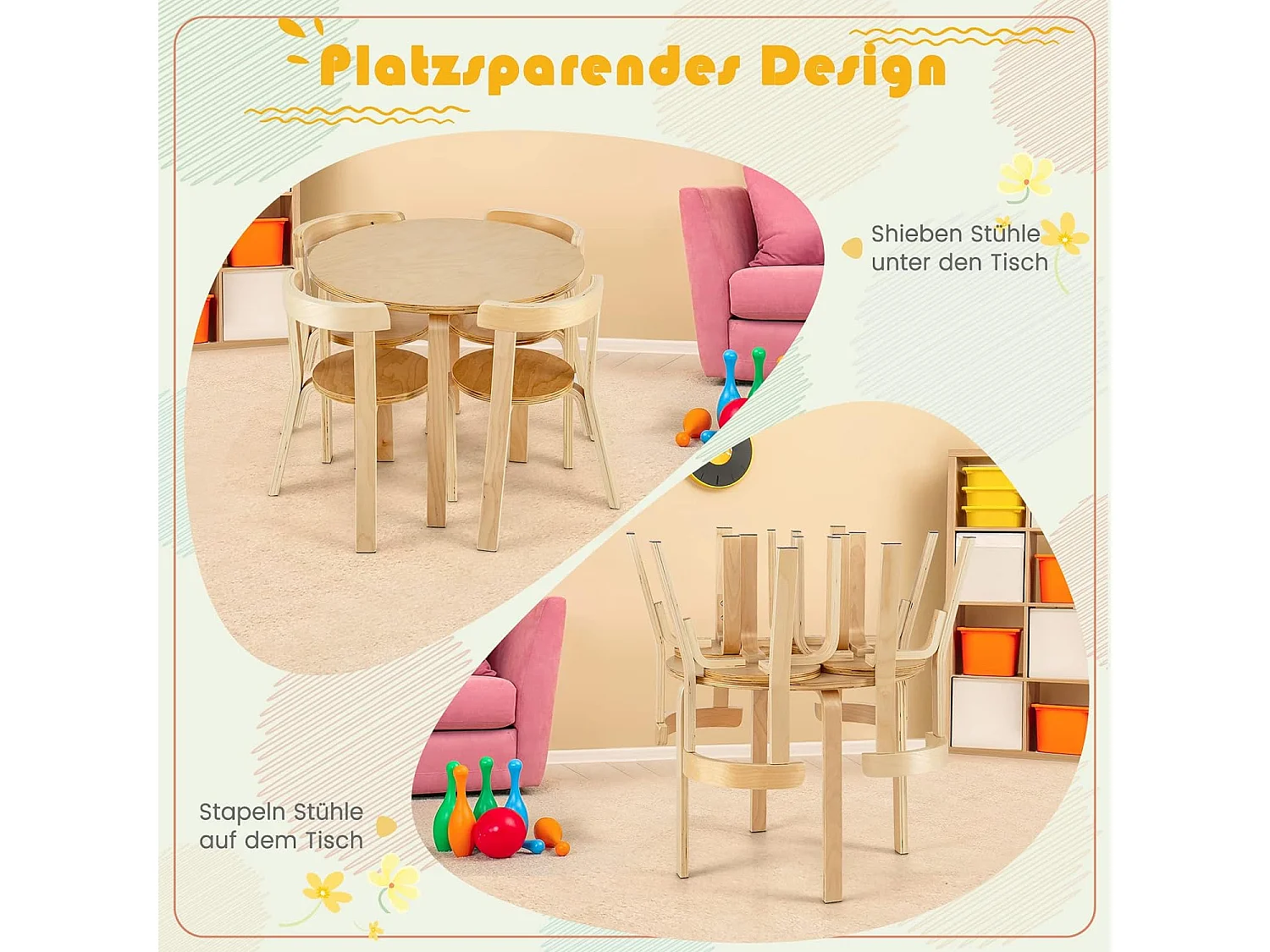 5-teiliges Kindersitzgruppe