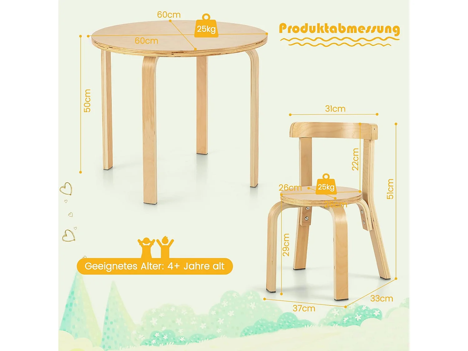 5-teiliges Kindersitzgruppe