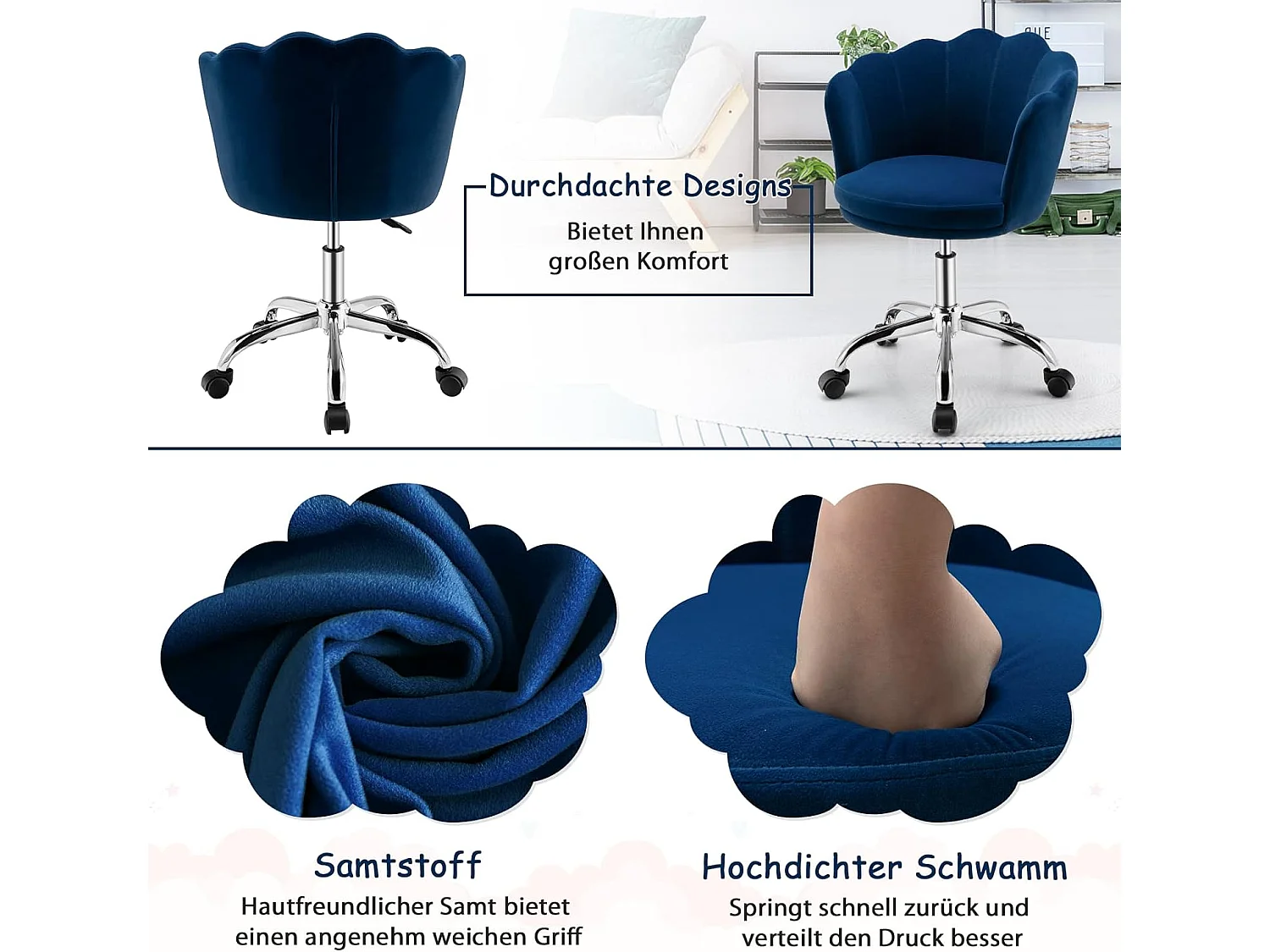 höhenverstellbarer Bürostuhl