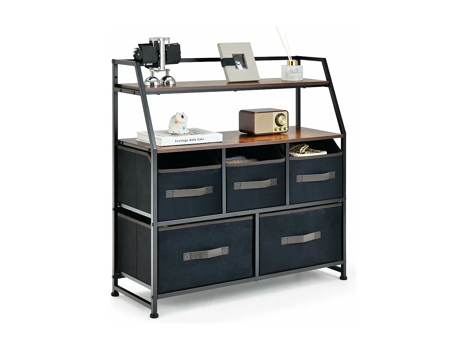 Sideboard mit Stoffschubladen