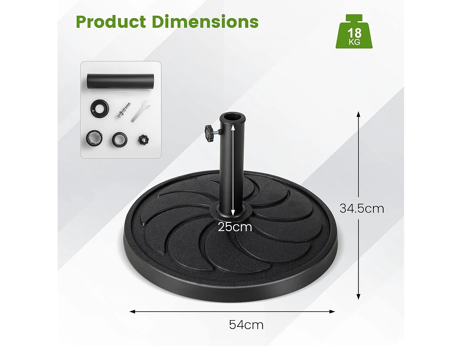 Sonnenschirmständer rund