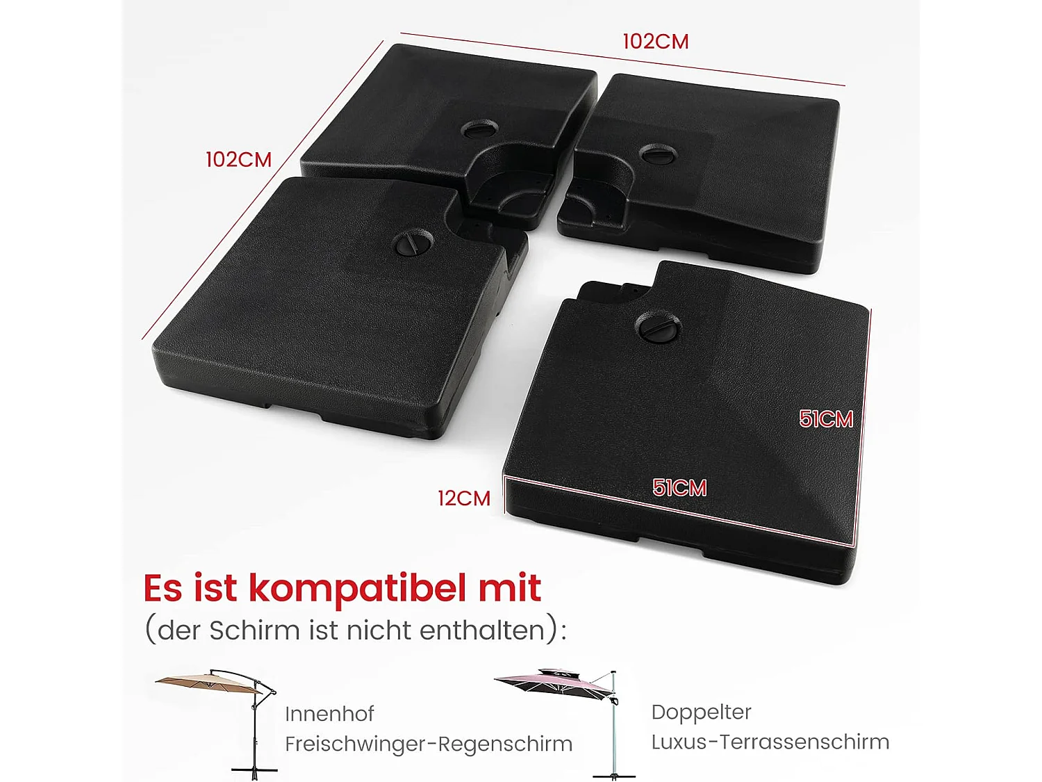 Sonnenschirmständer 4-teilig