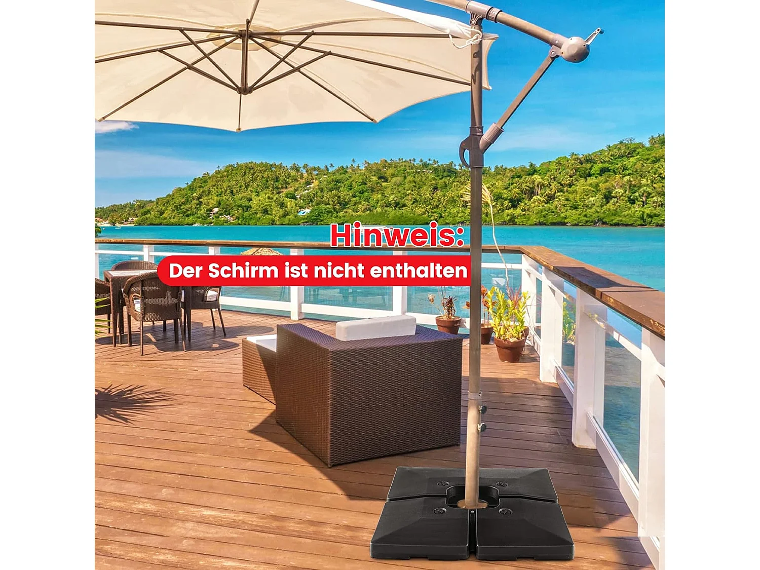 Sonnenschirmständer 4-teilig