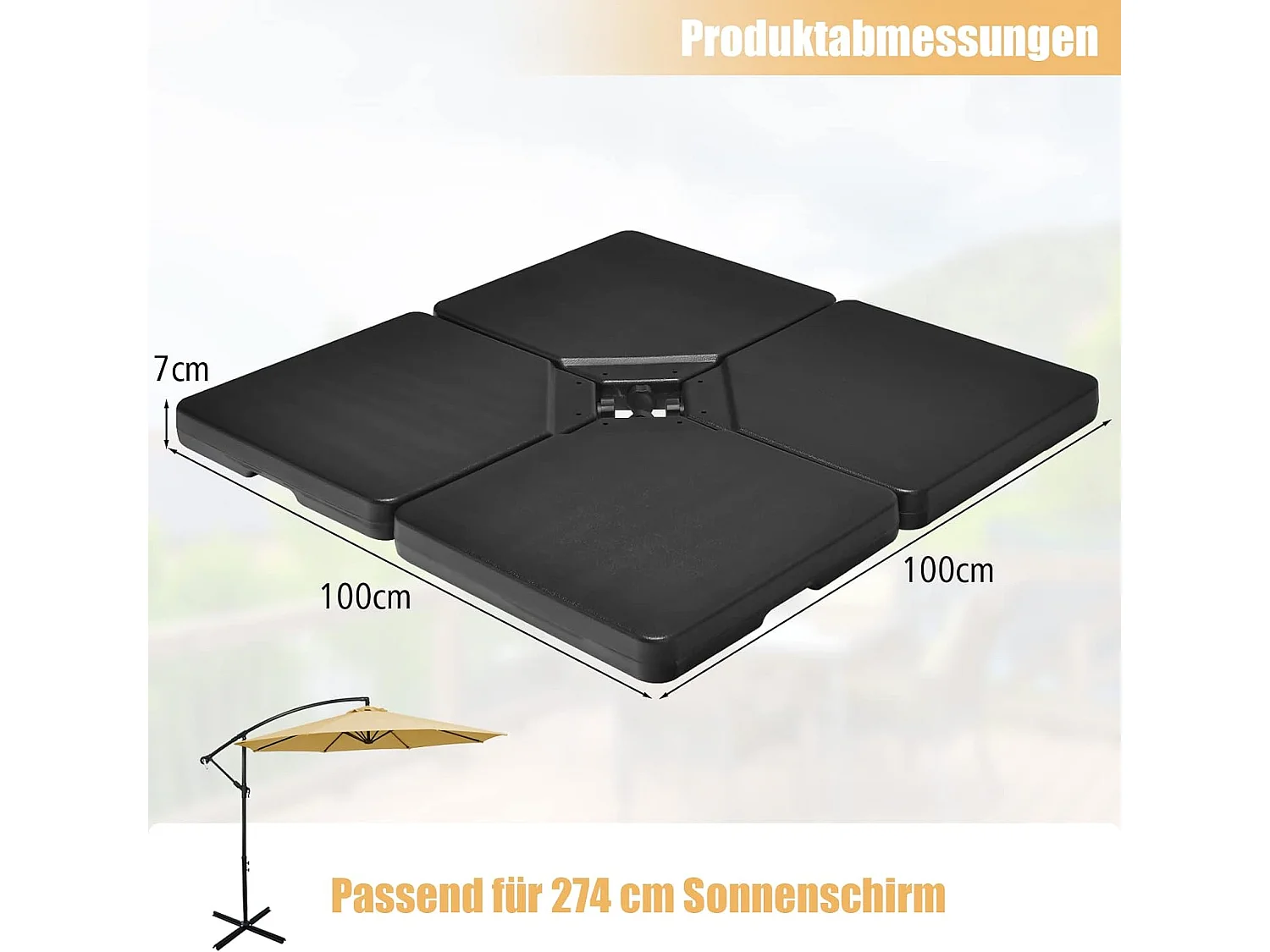 Sonnenschirmständer 4-teilig