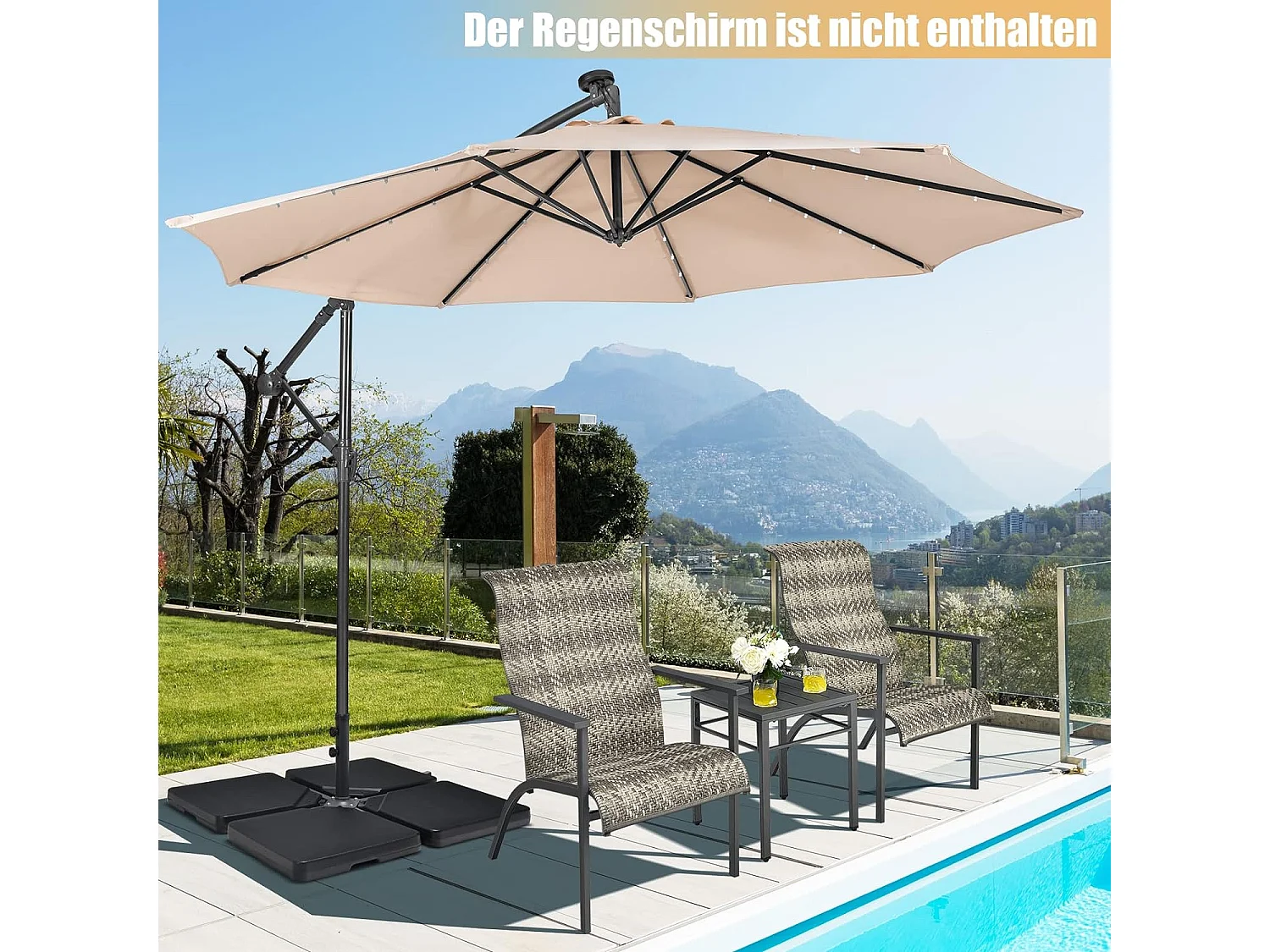 Sonnenschirmständer 4-teilig