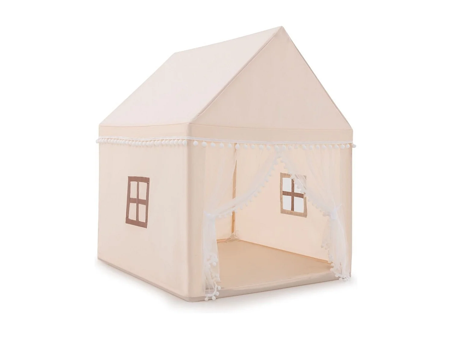 Kinderspielhaus Kinderzelt Spielhaus Prinzess Prinzessin 120 x 105 x 140 cm Beige+Braun