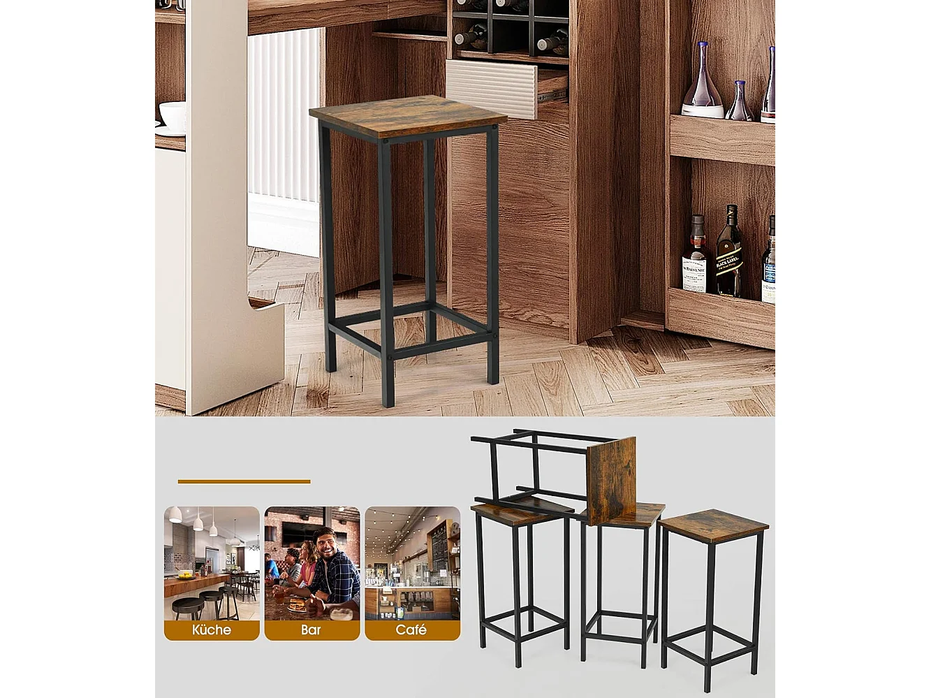 4er Set Barhocker Barstuhl