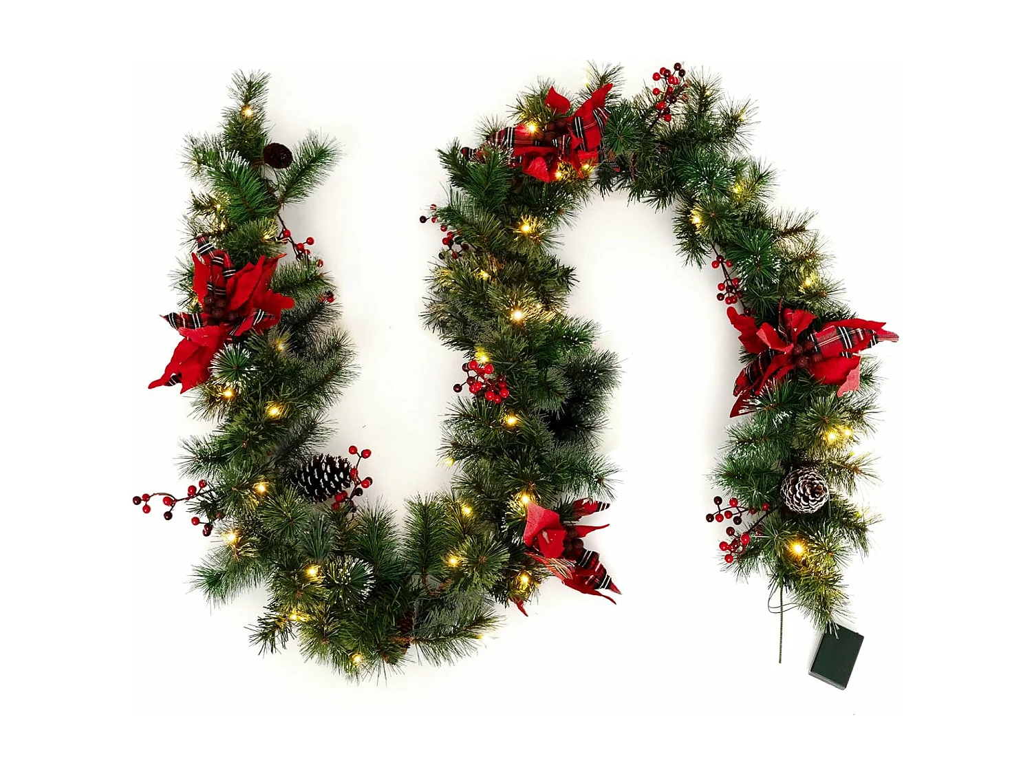 Weihnachtsgirlande mit Beleuchtung