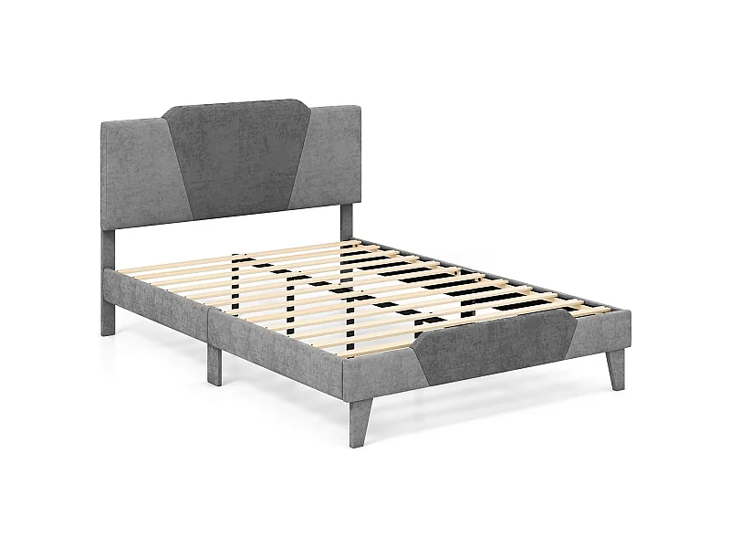 Doppelbett mit Lattenrost und Kopfteil