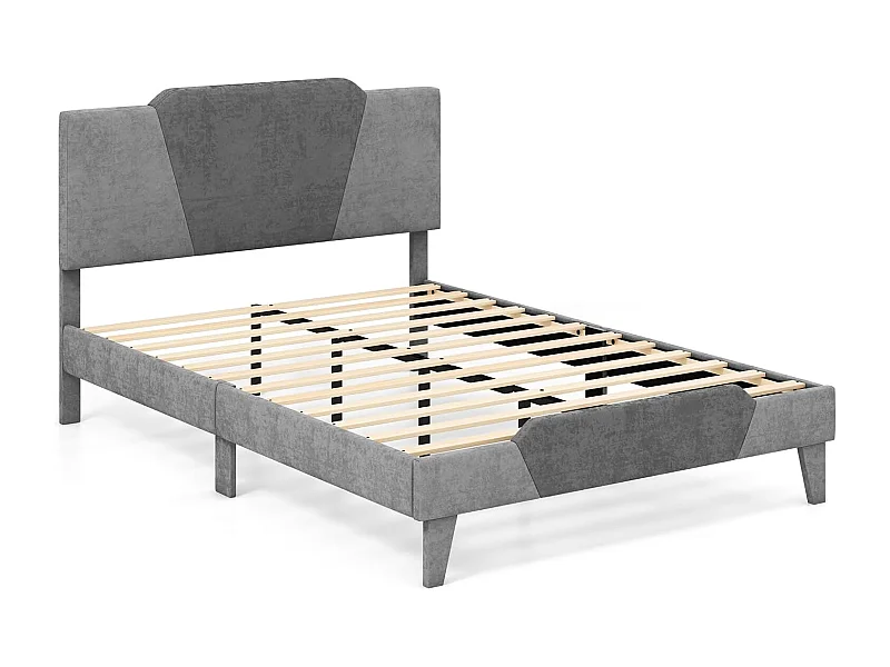 Doppelbett mit Lattenrost und Kopfteil