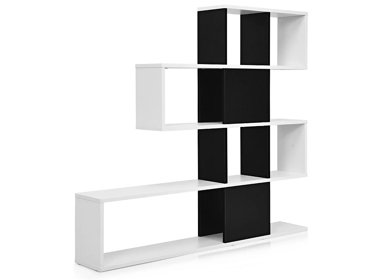 Modernes, geometrisches Bücherregal – Regal für das Wohnzimmer