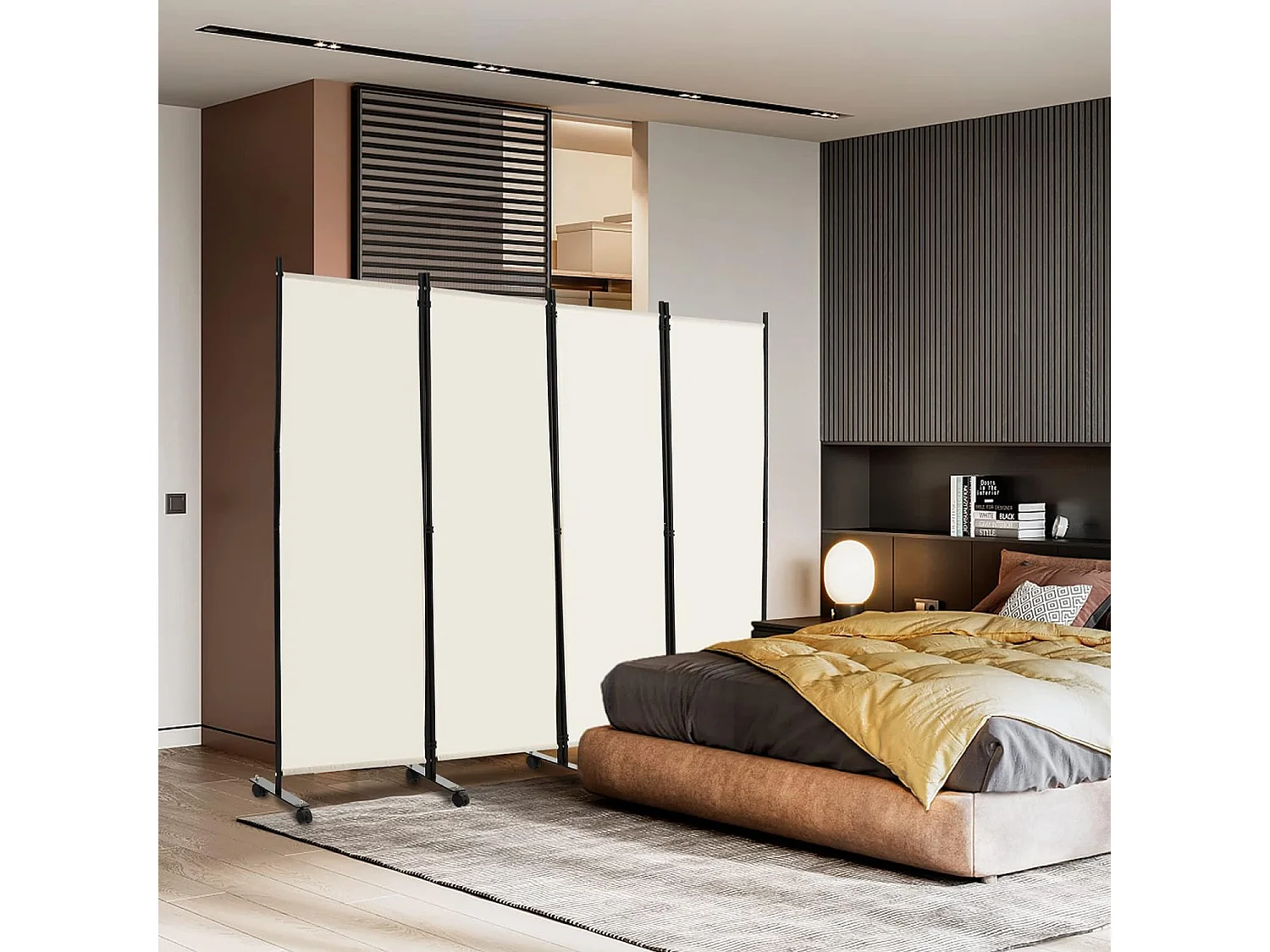 225 x 173cm Raumteiler auf Rollen