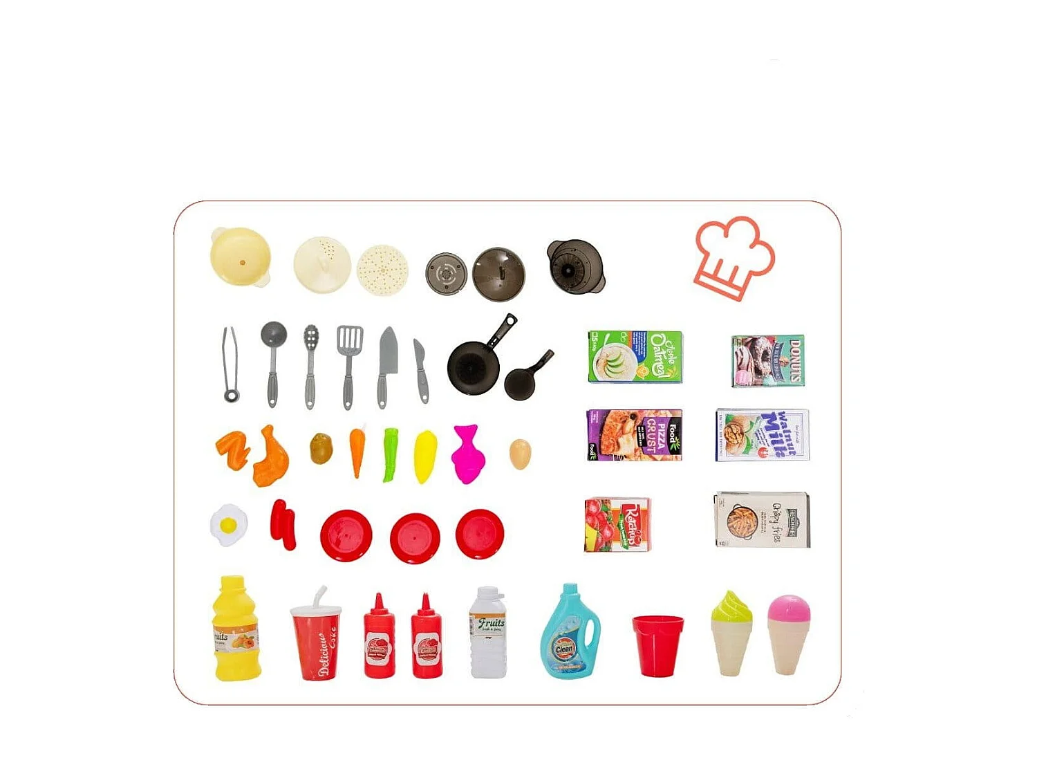 69 TLG. Kinderküche inkl. Zubehör Spielküche mit Lichter & Dampf & Musik & Sound Blau