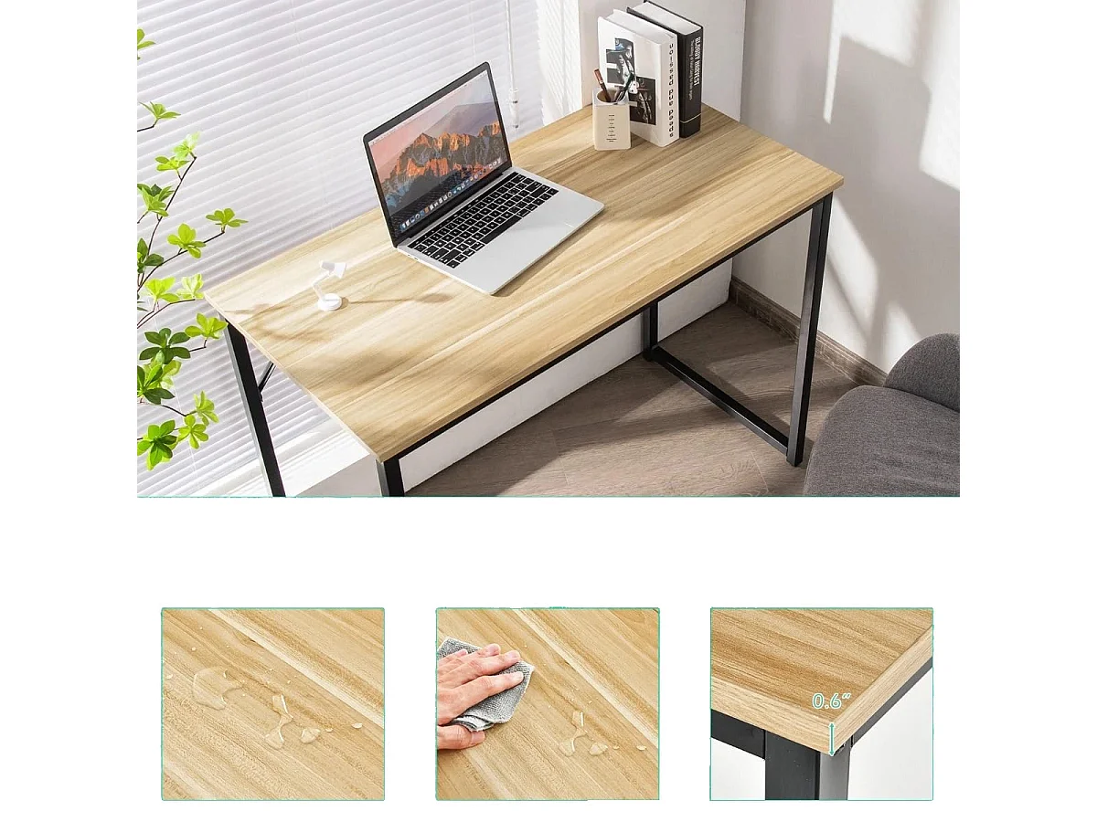 Schreibtisch mit Stahlrahmen 100 x 50 x 75 cm