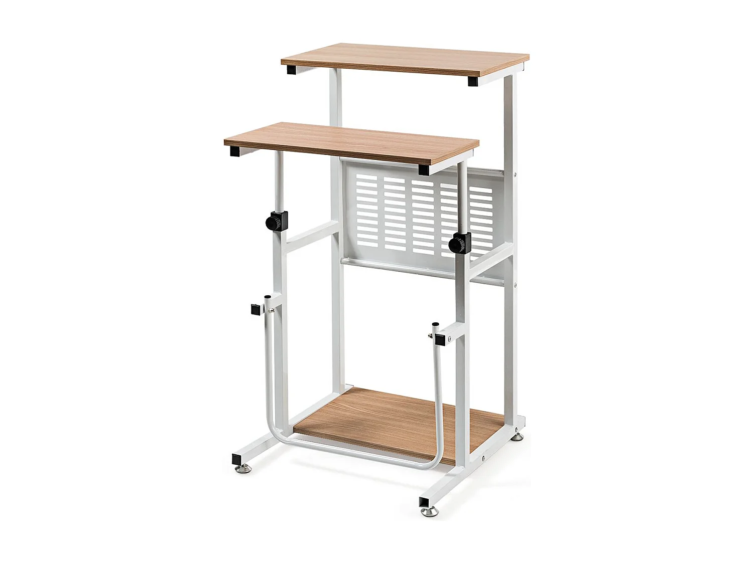 2-in-1-Bürotisch mit Höhenverstellbarer Tischplatte für Präsentationen 55 x 53 x 98 cm