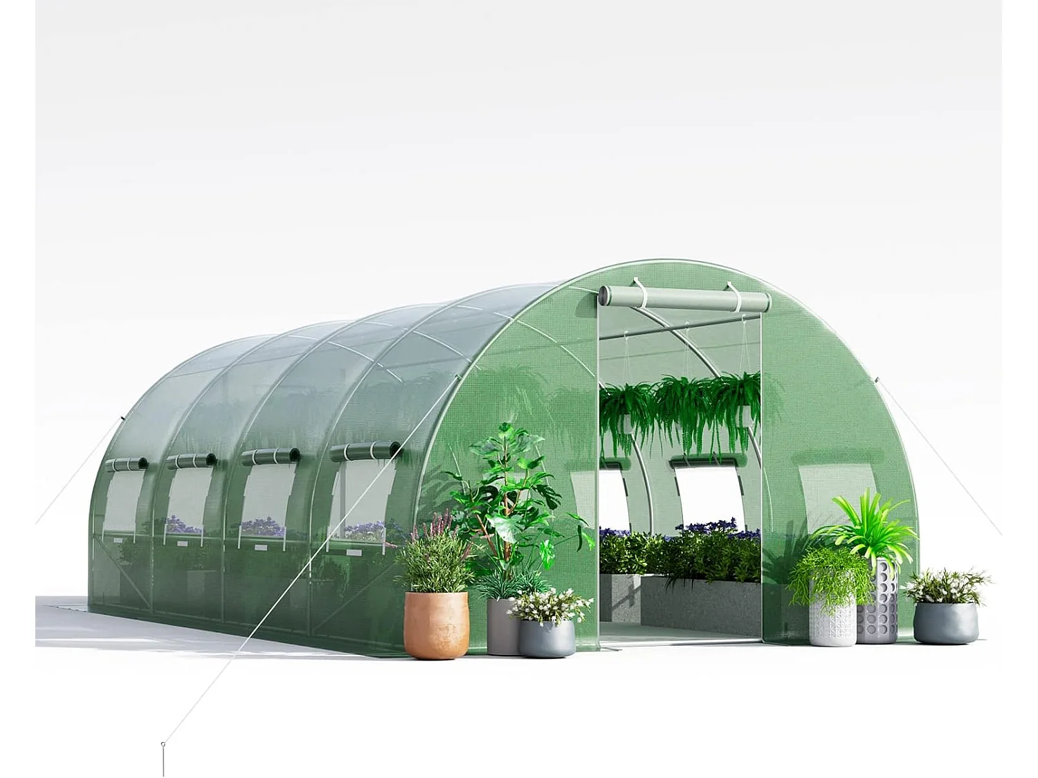 Gewächshaus mit Metallgestell