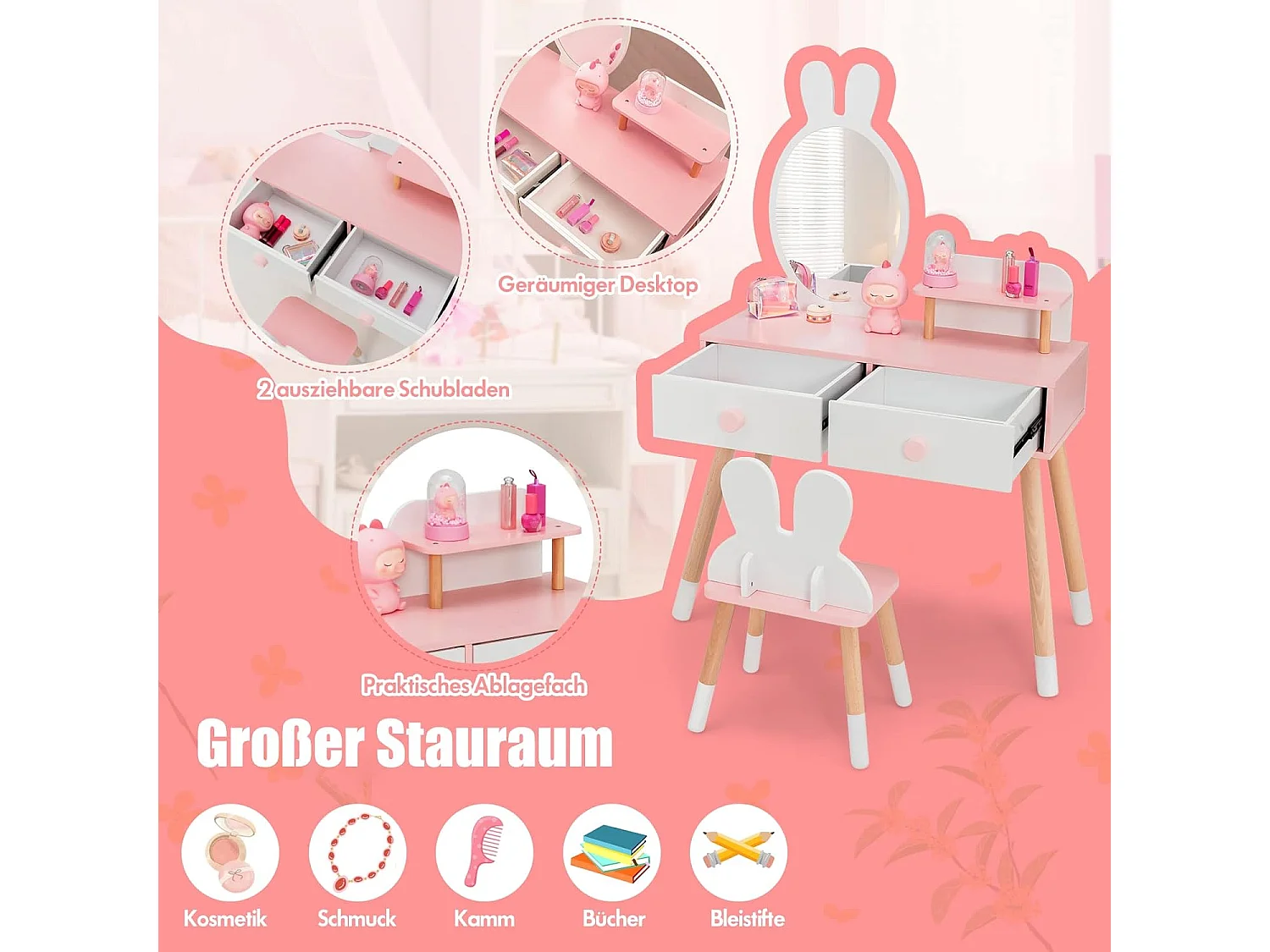 Kinder Schminktisch Set