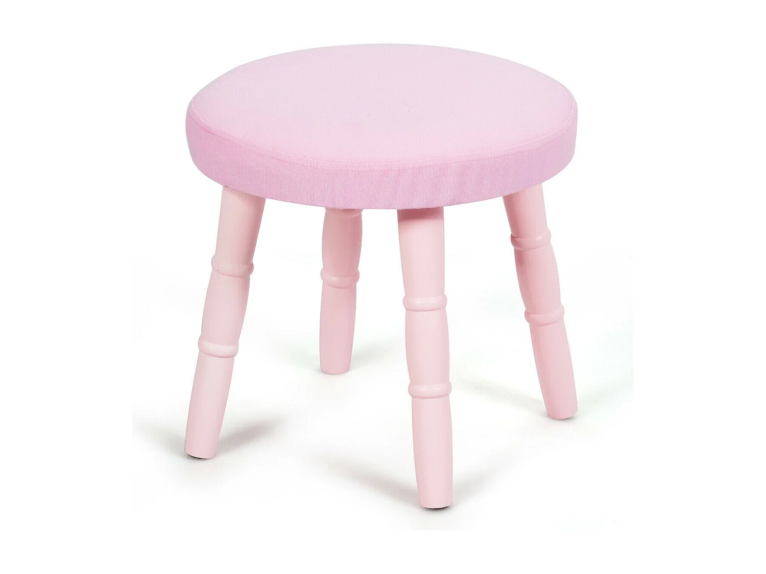 Toeletta con specchio per bambini, Set tavolo e sedia toeletta con cassetti e sgabello imbottito Rosa