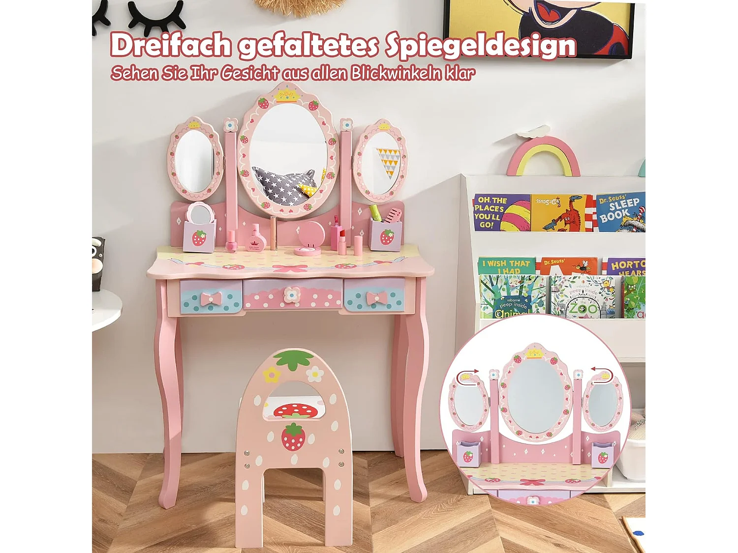 Kinder Schminktisch Set Frisiertisch