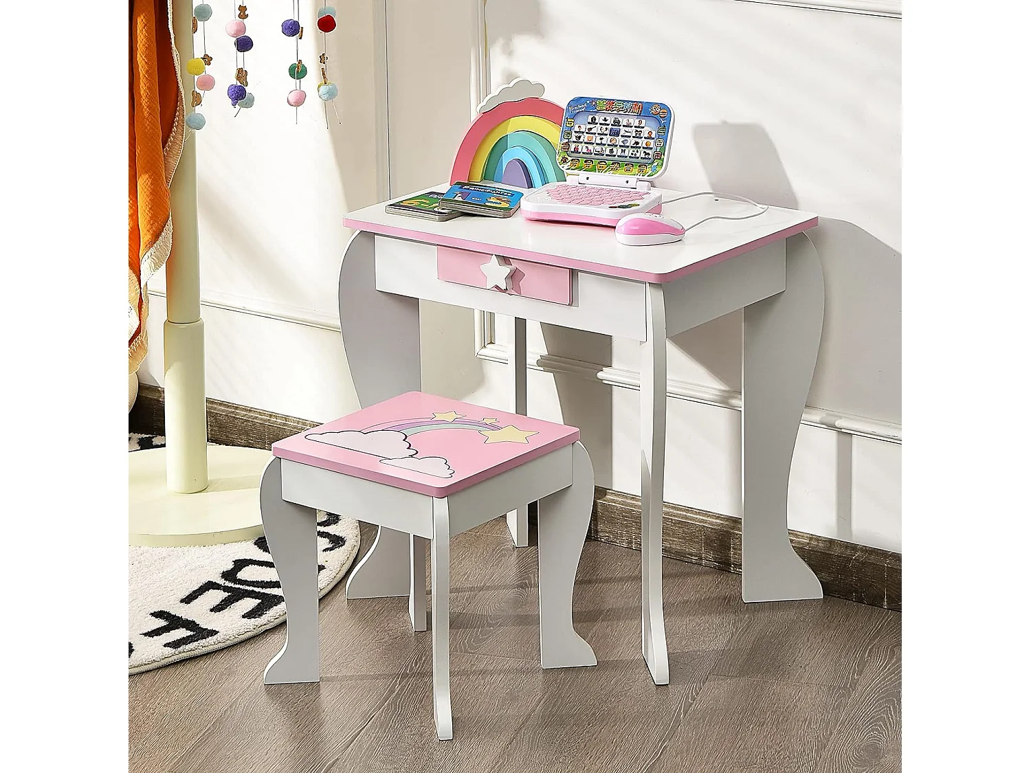 Kinder Schminktisch mit Hocker