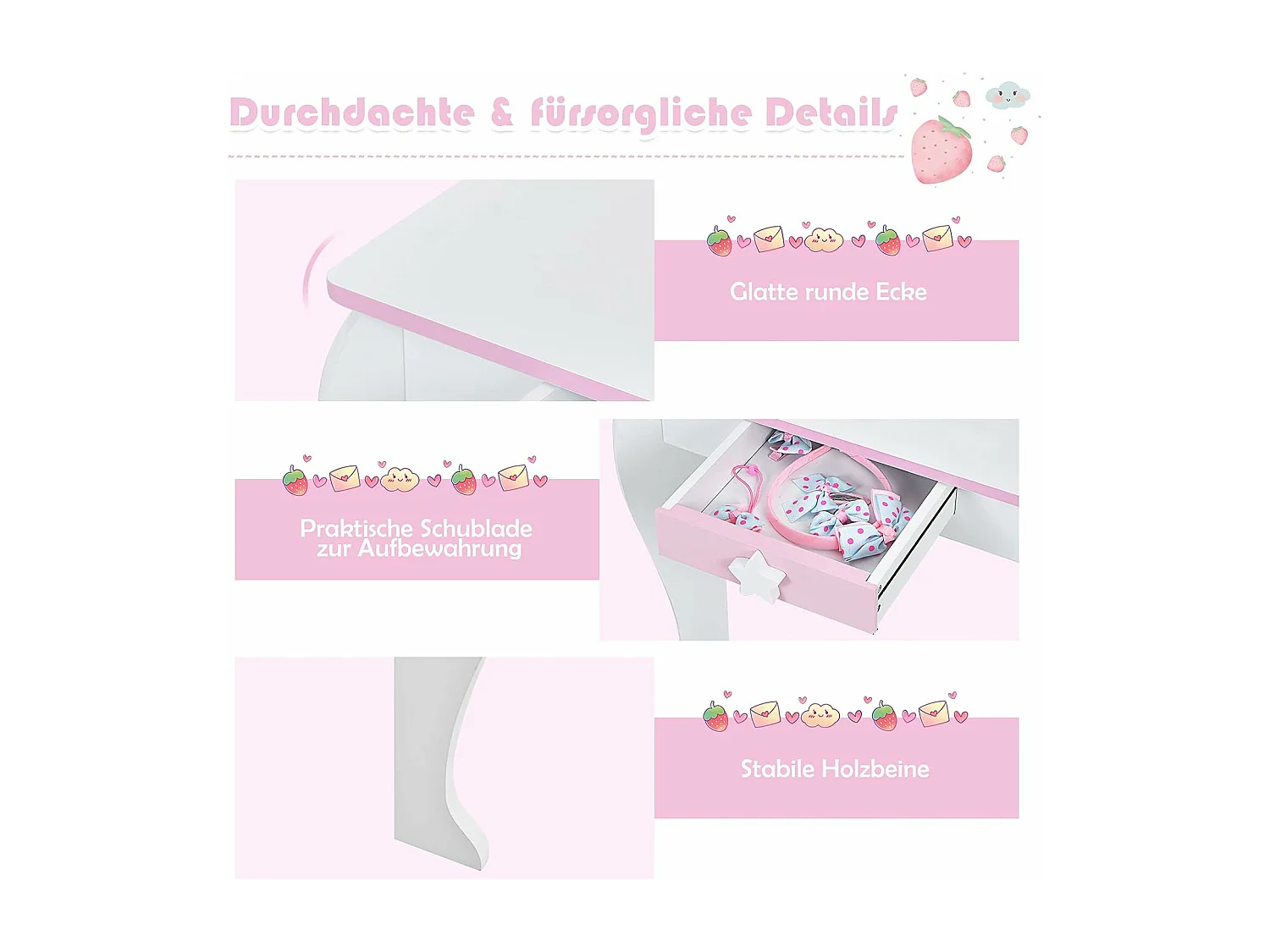 Kinder Schminktisch mit Hocker