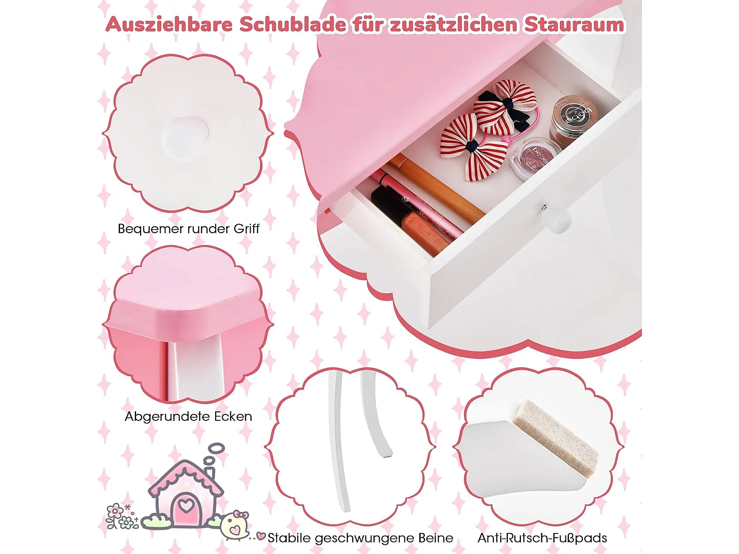 Kinder Schminktisch mit Hocker