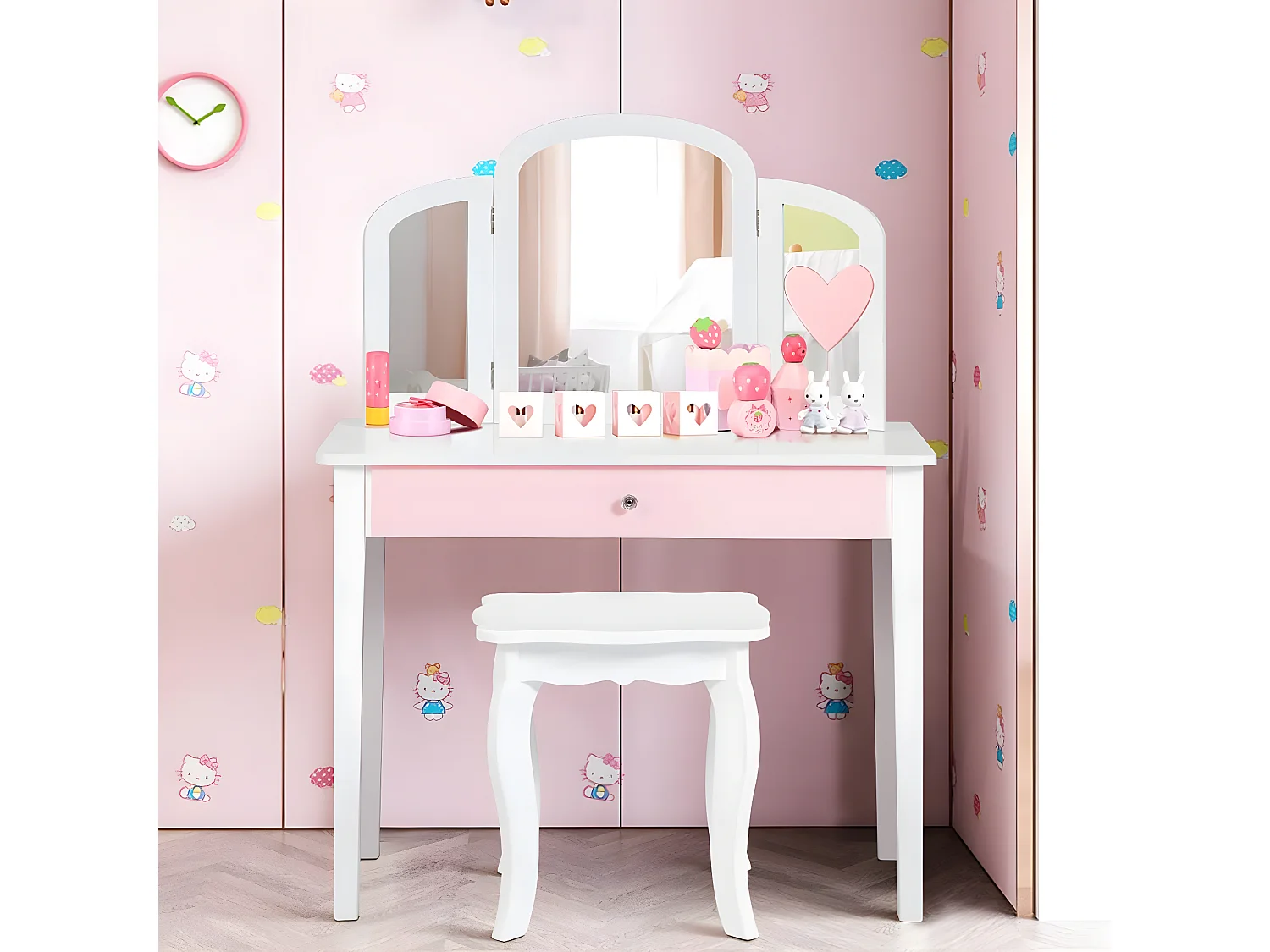 Kinder 2 in 1 Schminktisch Set