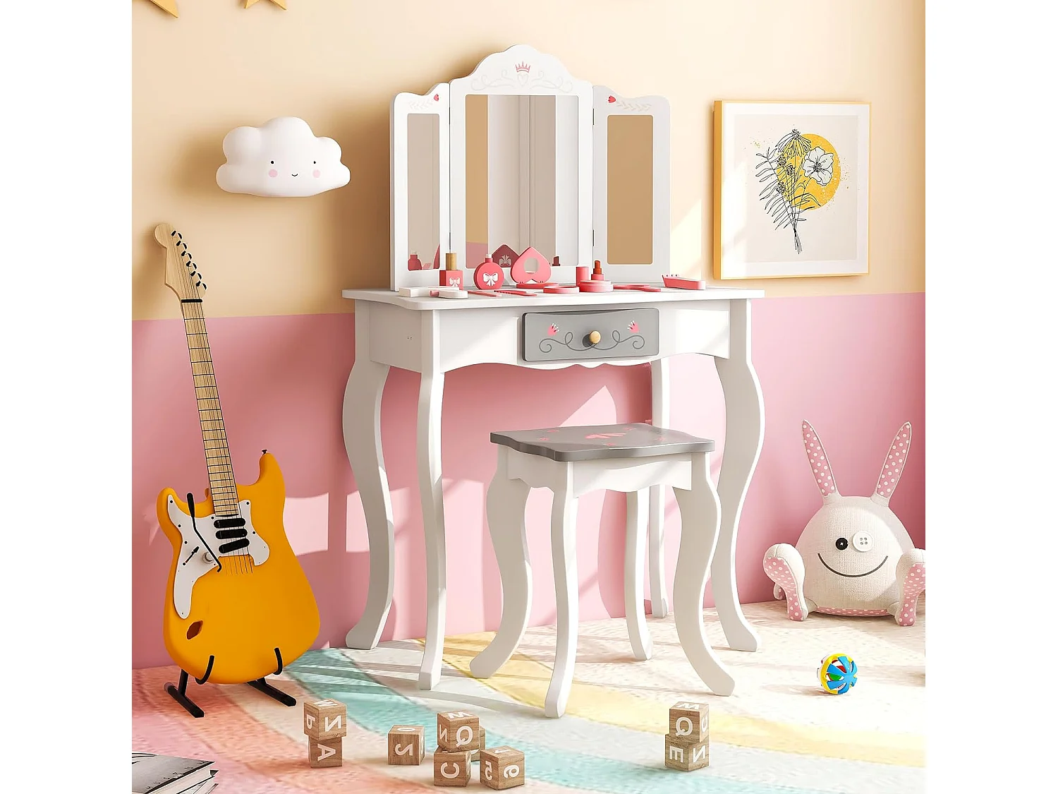 Schminktisch mit Hocker