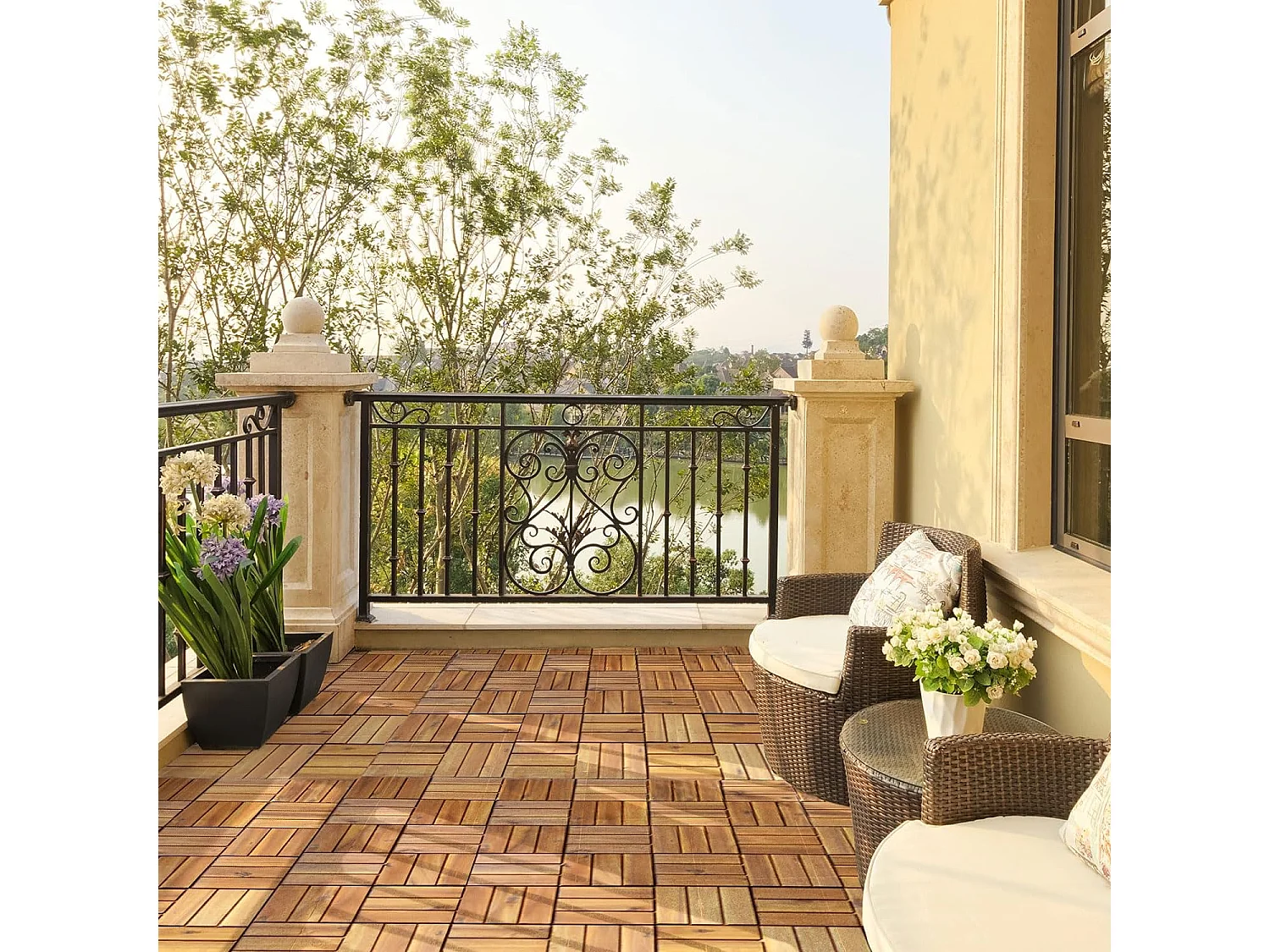 Holzfliesen (27 Pcs)