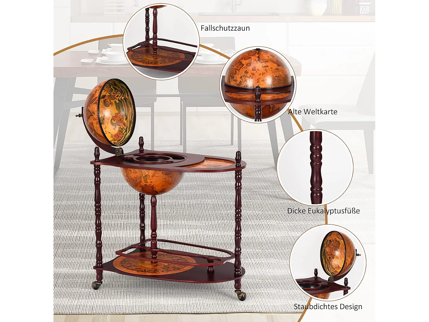 Globusbar Minibar Weinregal