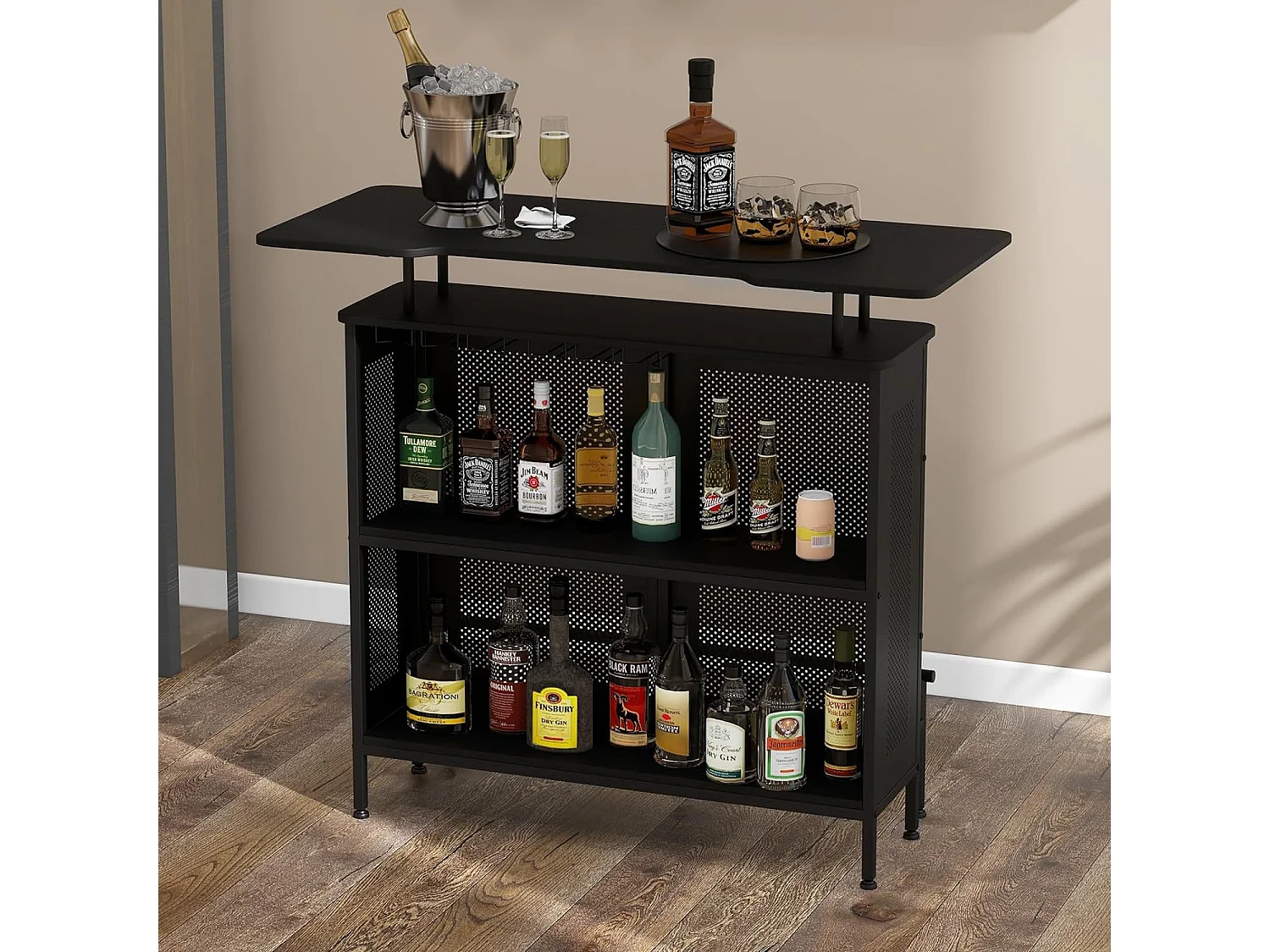 Bartisch mit verstellbaren Füßen