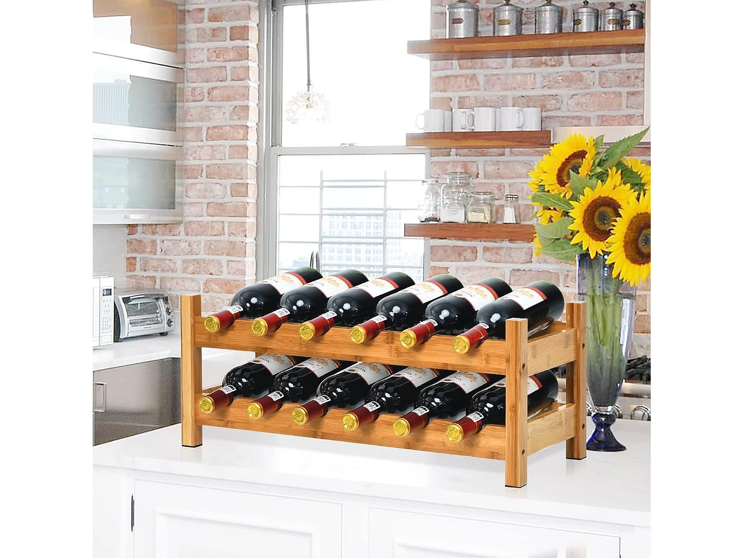2- stöckiges Weinregal Flaschenständer