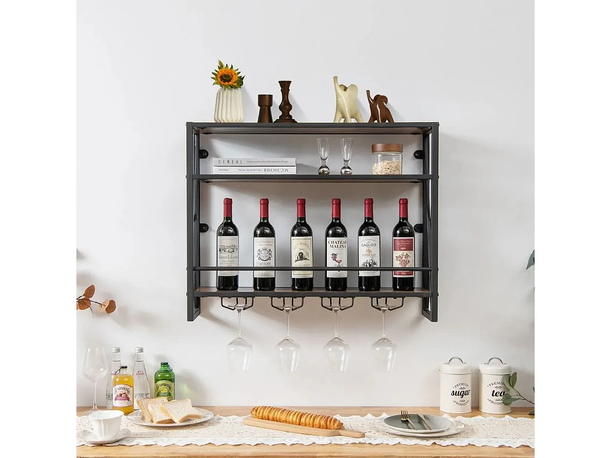 Étagère murale à vin 3 niveaux