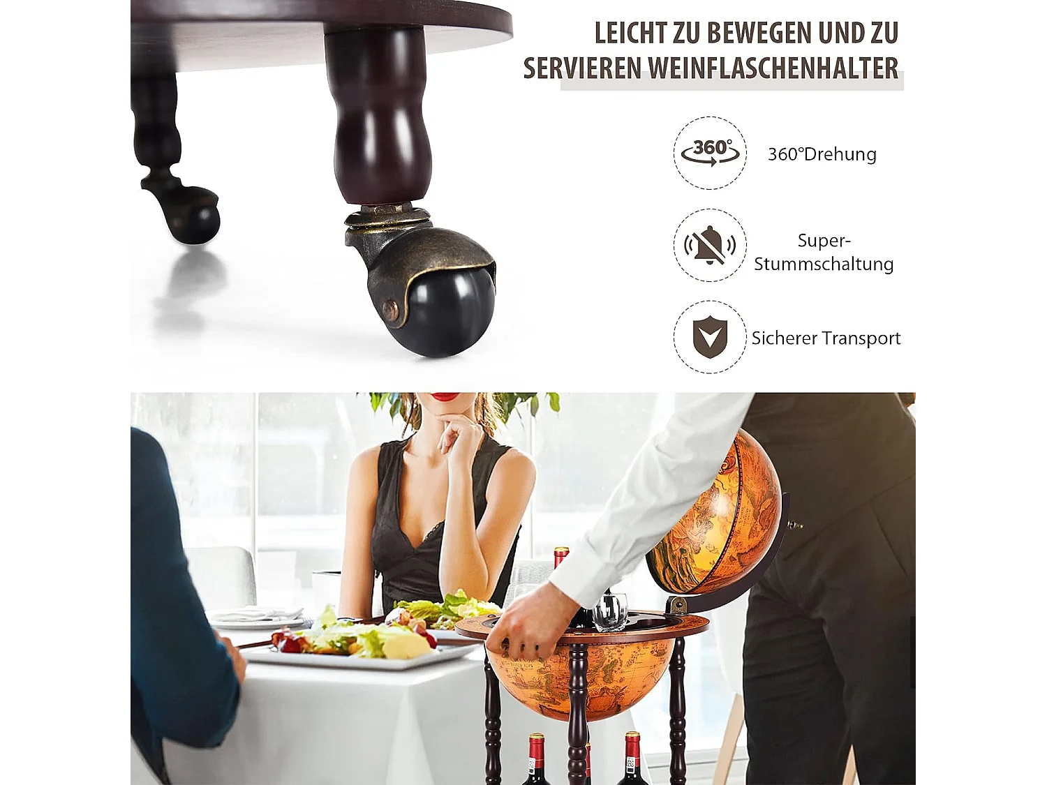 Globusbar Weltkugel Barwagen