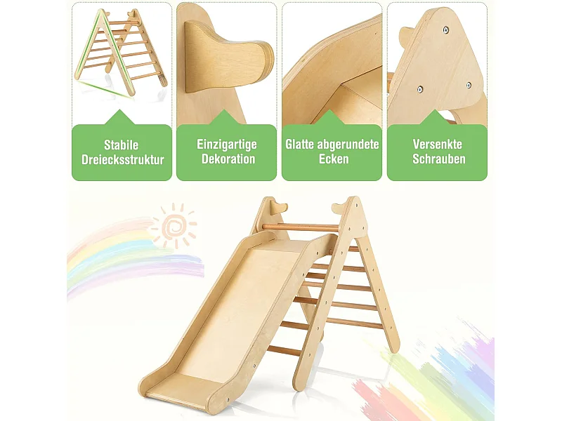Kletterdreieck mit Rutsche