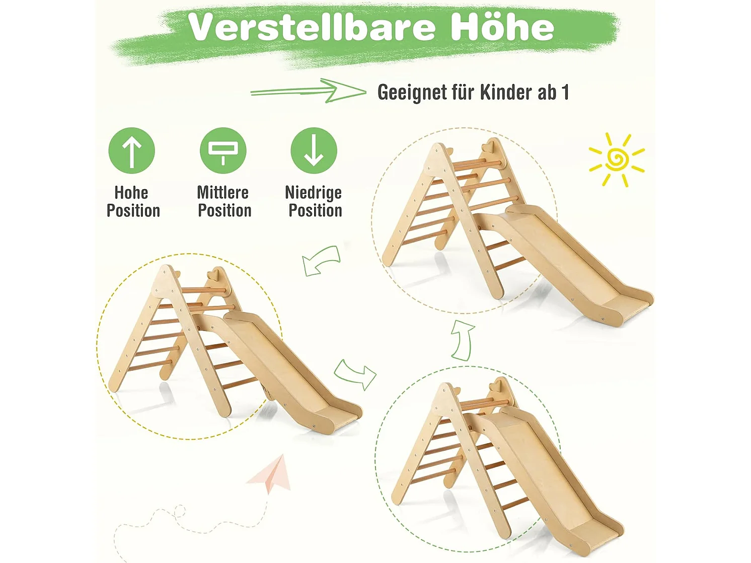 Kletterdreieck mit Rutsche