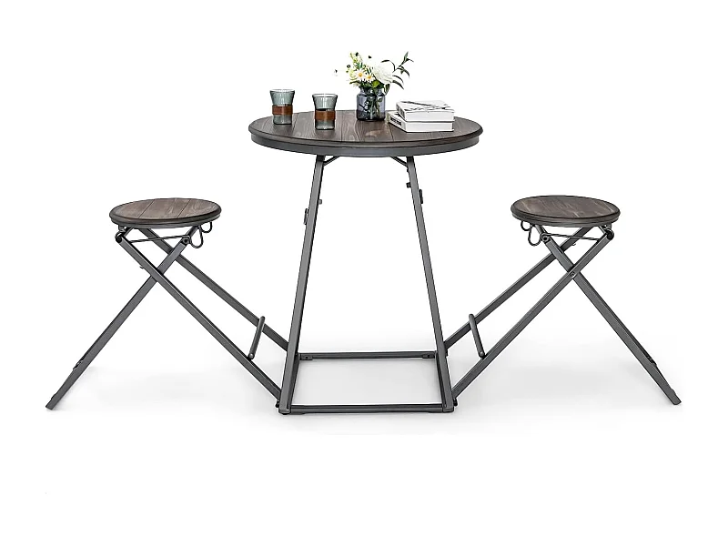 Bartisch mit Barhocker Set(3-teilig)