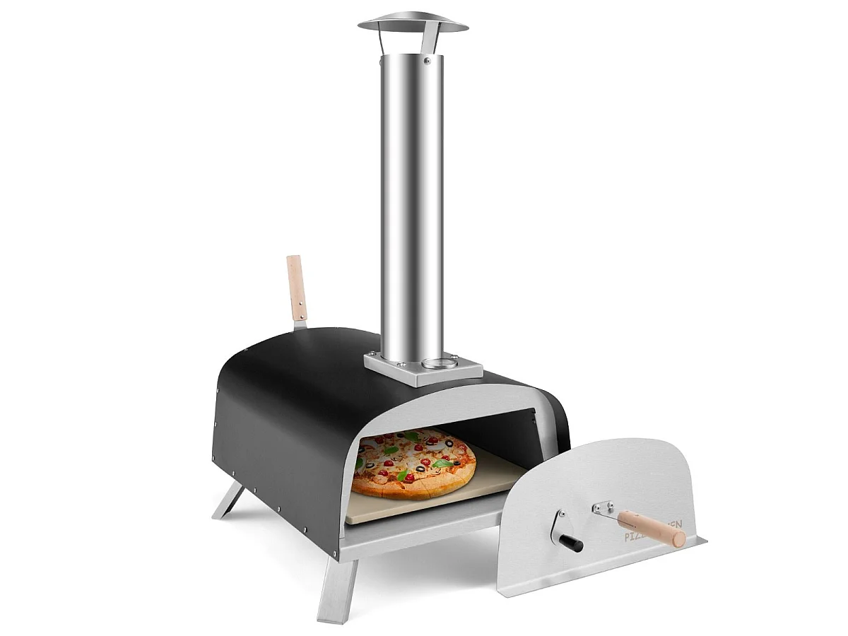 Forno per pizza portatile con piedini pieghevoli Forno a legna