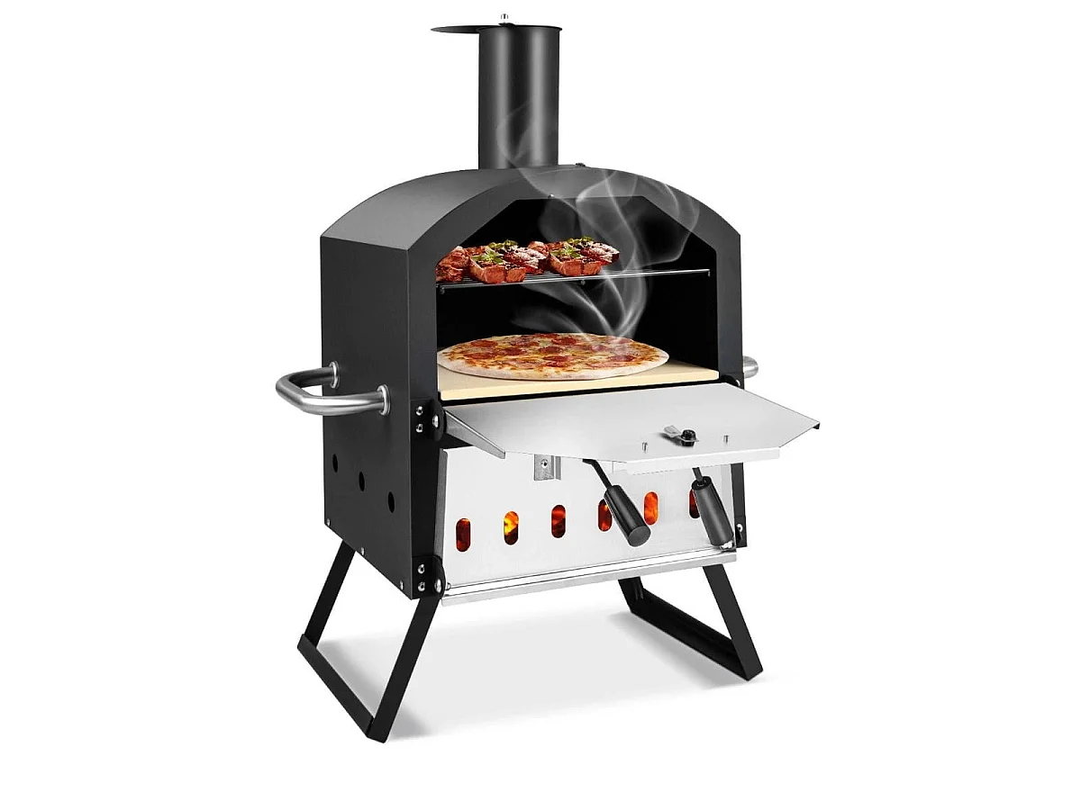 Zweistufiger Pizzaofen mit klappbaren Beinen