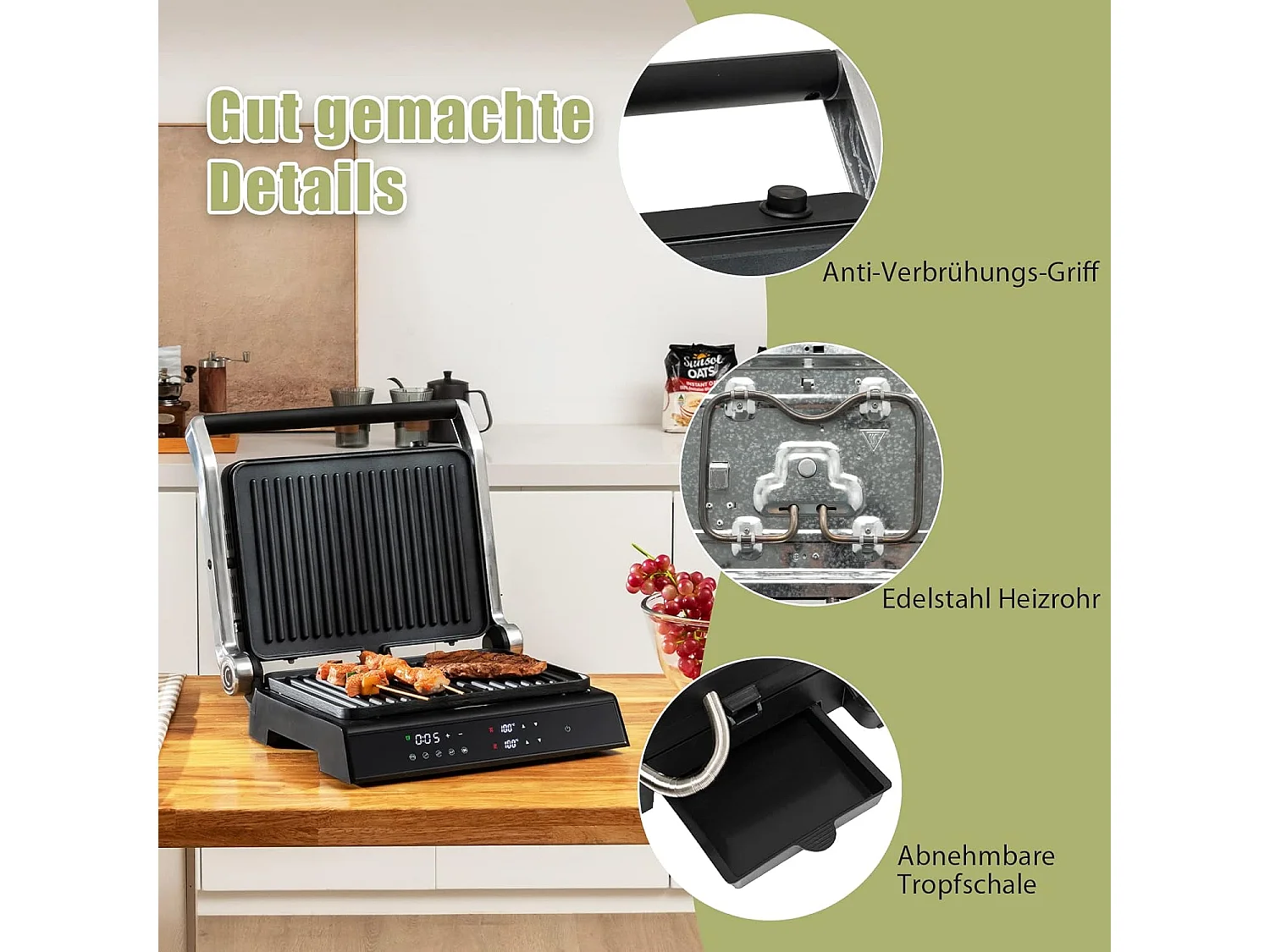 Kontaktgrill Sandwichmaker 5 Modi