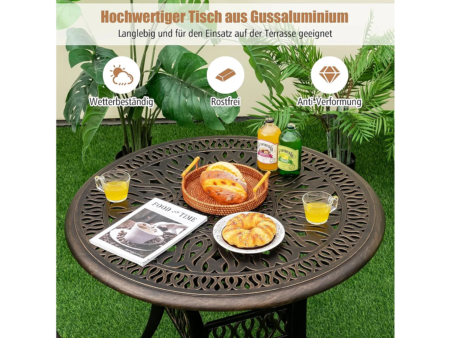Gartentisch mit Schirmloch