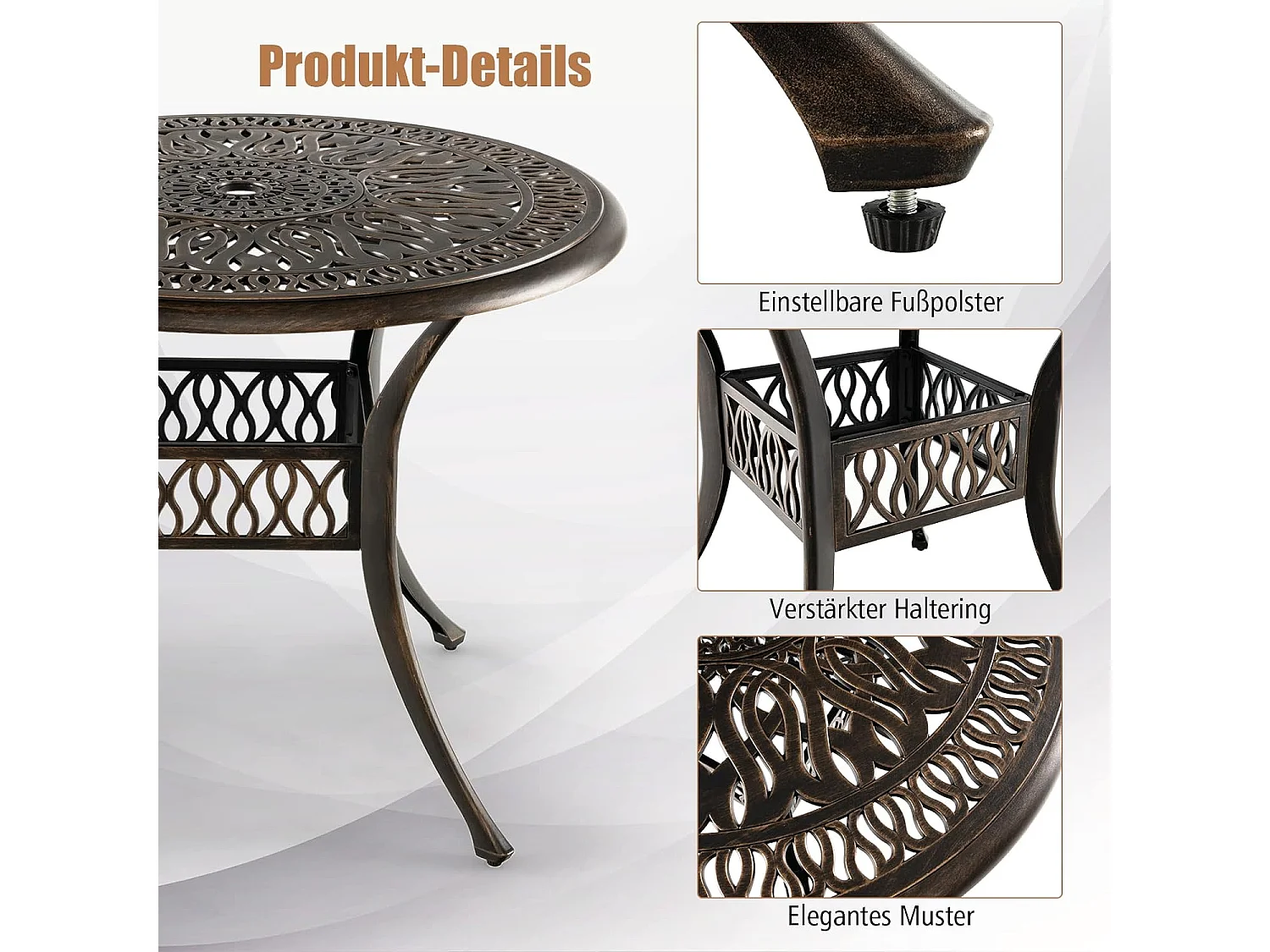 Gartentisch mit Schirmloch