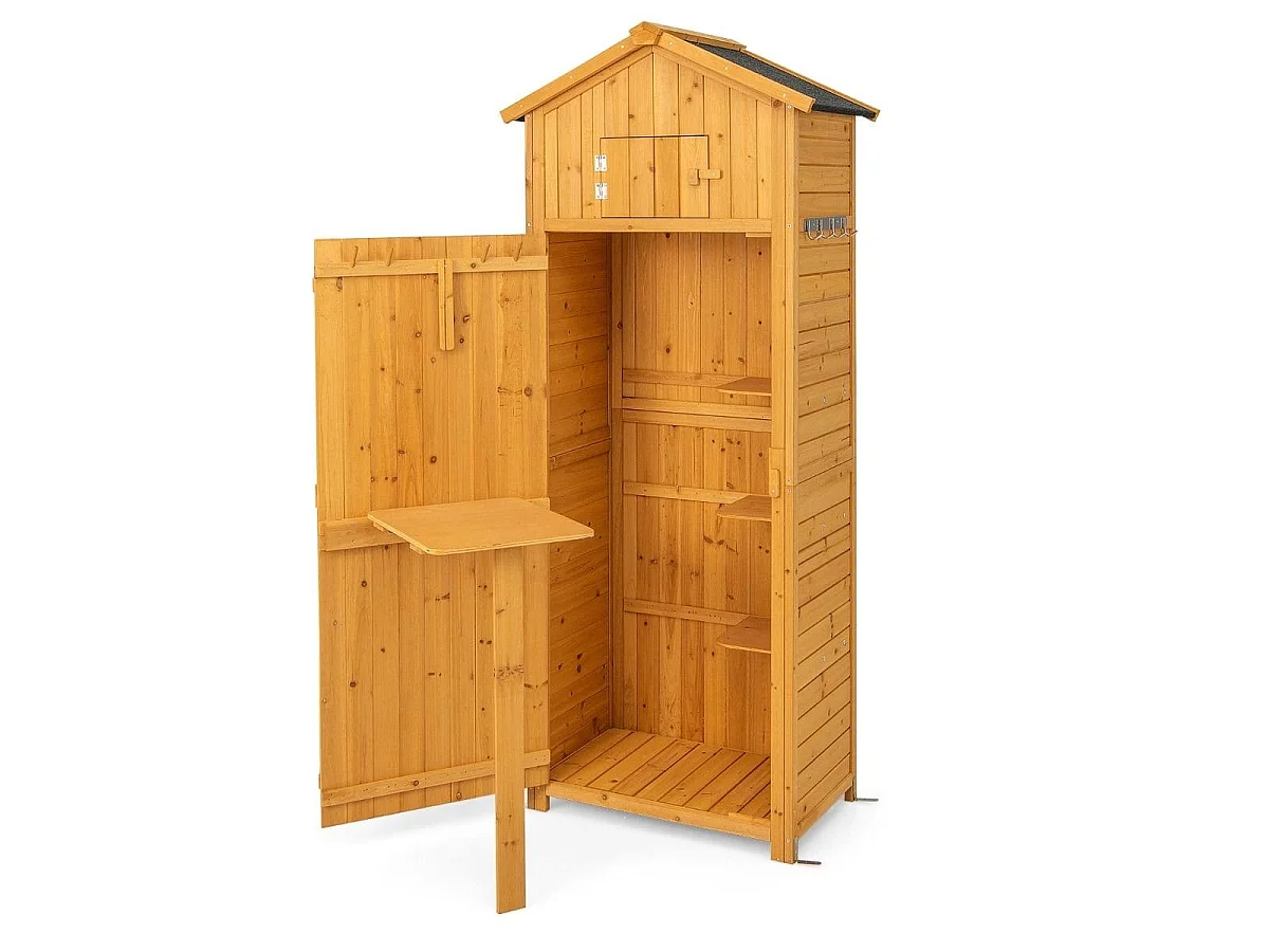 Abri de jardin avec table pliante