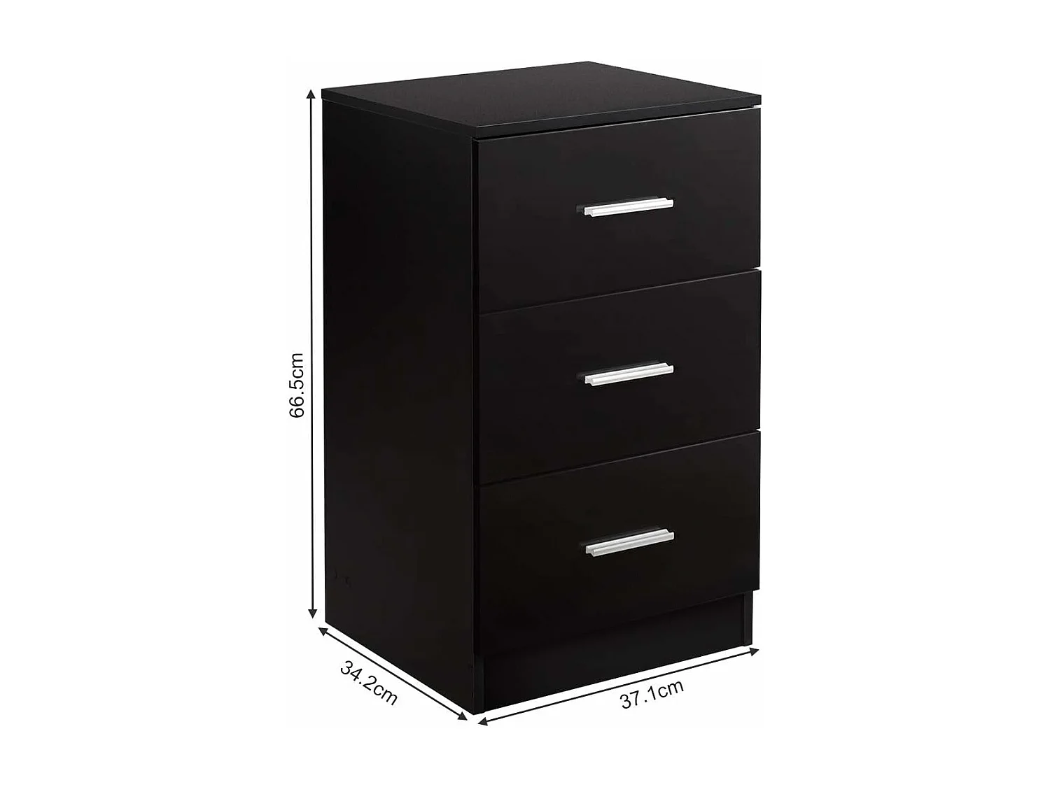 2er Nachtschrank mit 3 Schubladen, Akten im Briefformat und Aktenordner Einzeln TI86387